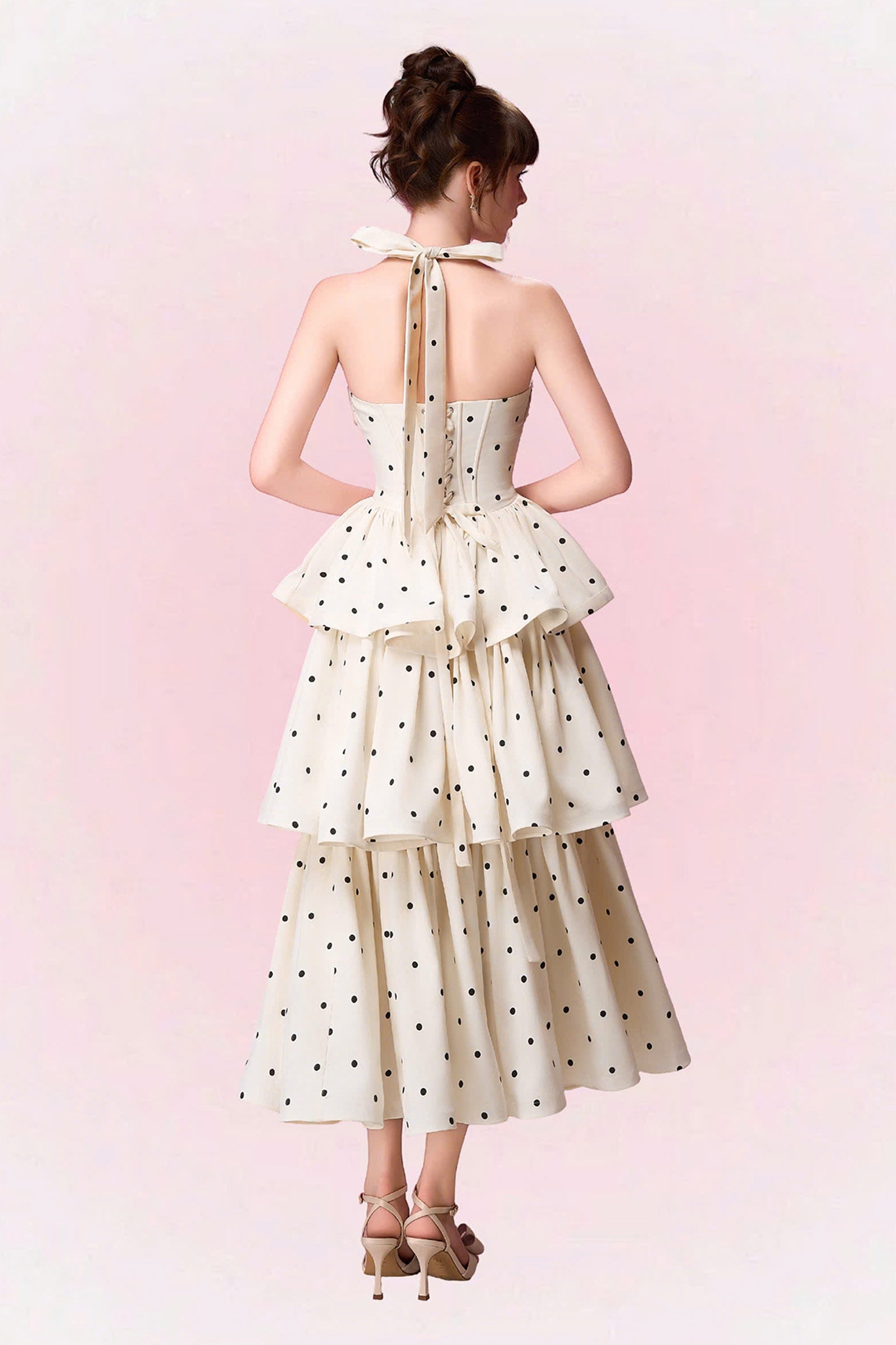 Hazel Halter Applique Midi Dress 4