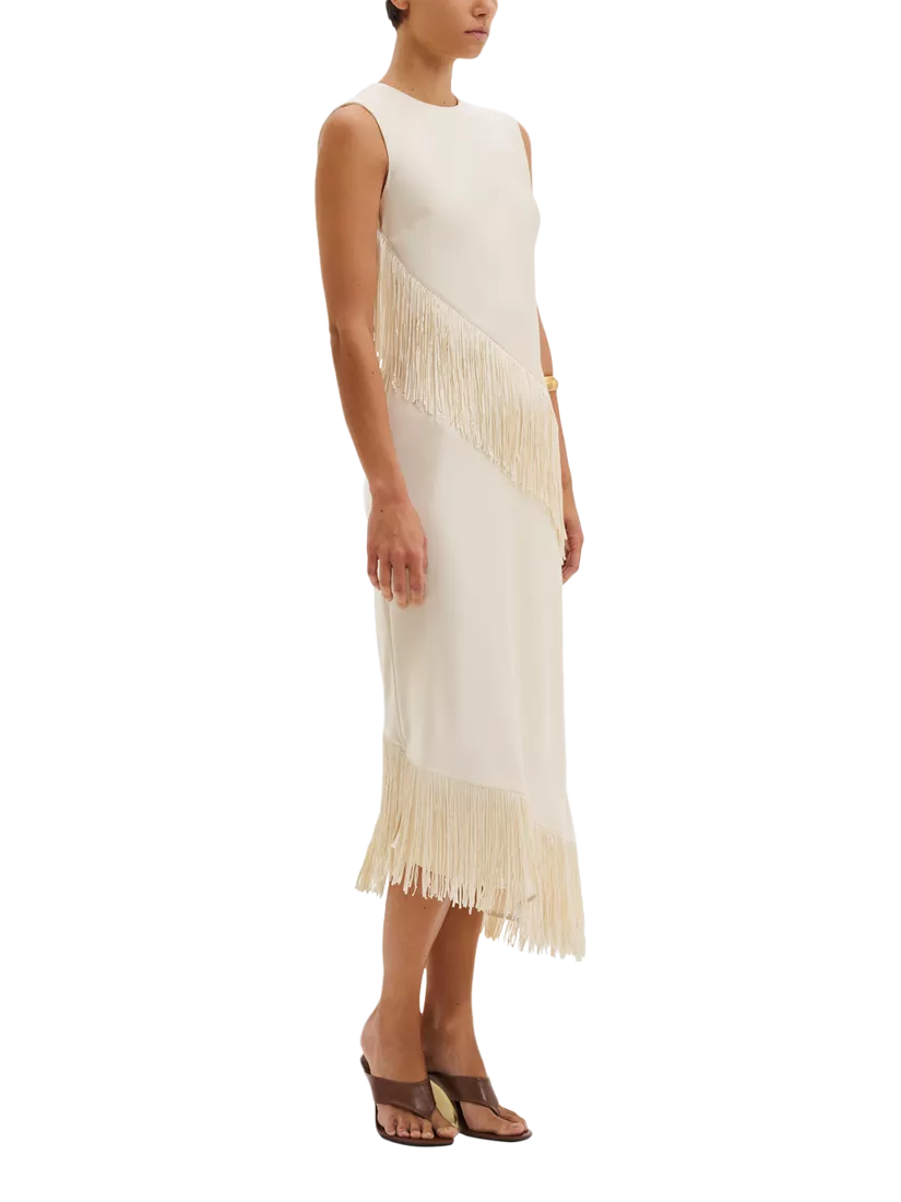 Malina Lovis Midi Dress, Pearl