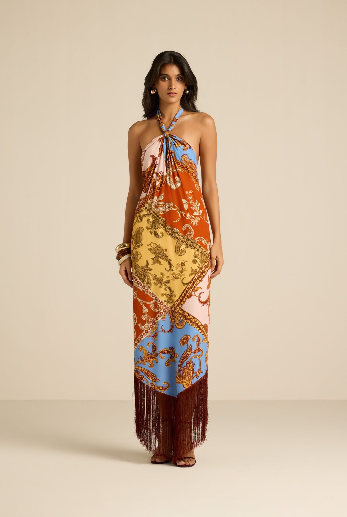 Leya Halter Neck Maxi Dress
