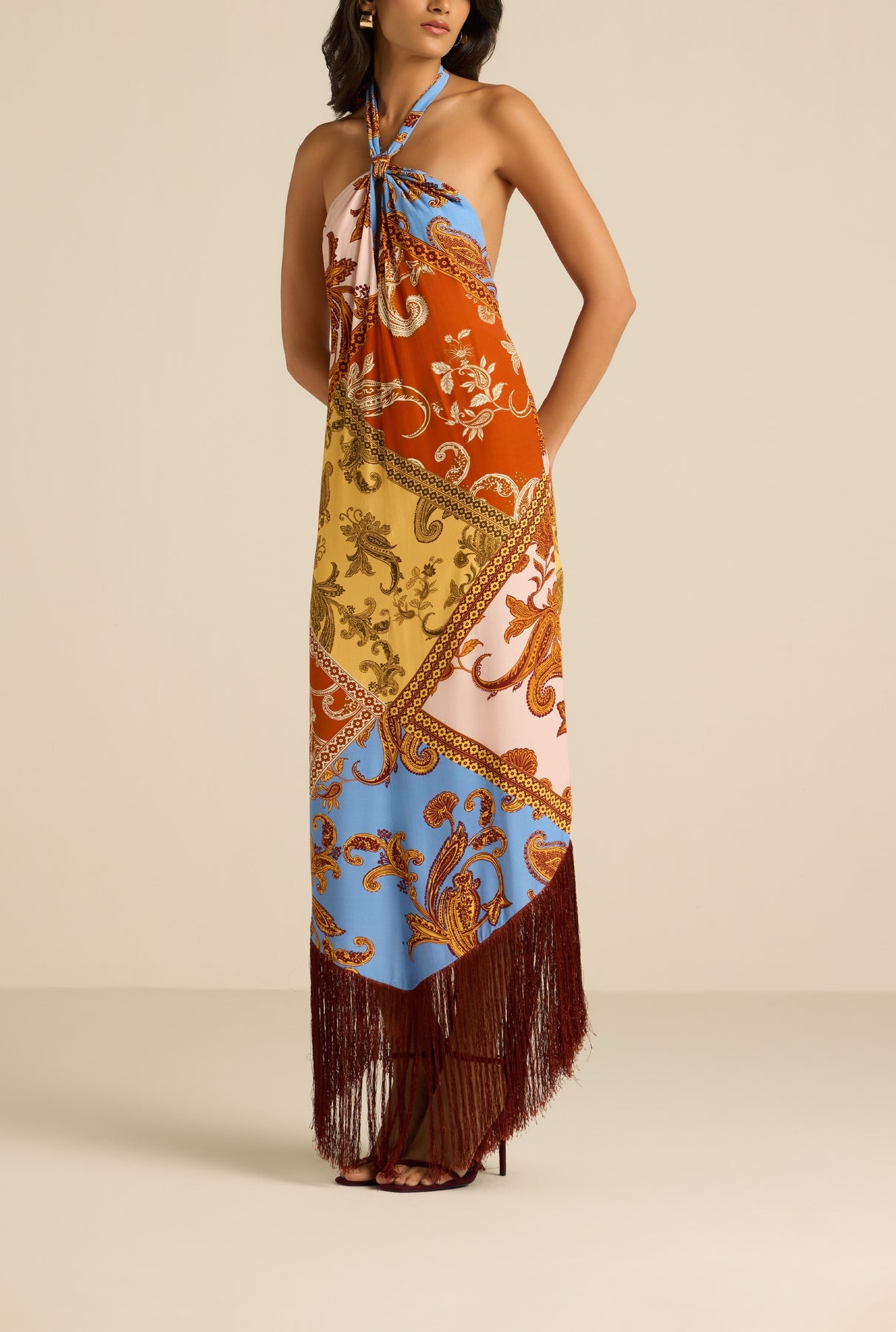 Leya Halter Neck Maxi Dress