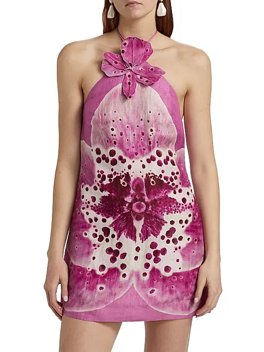 Everlee Orchid Print Minidress