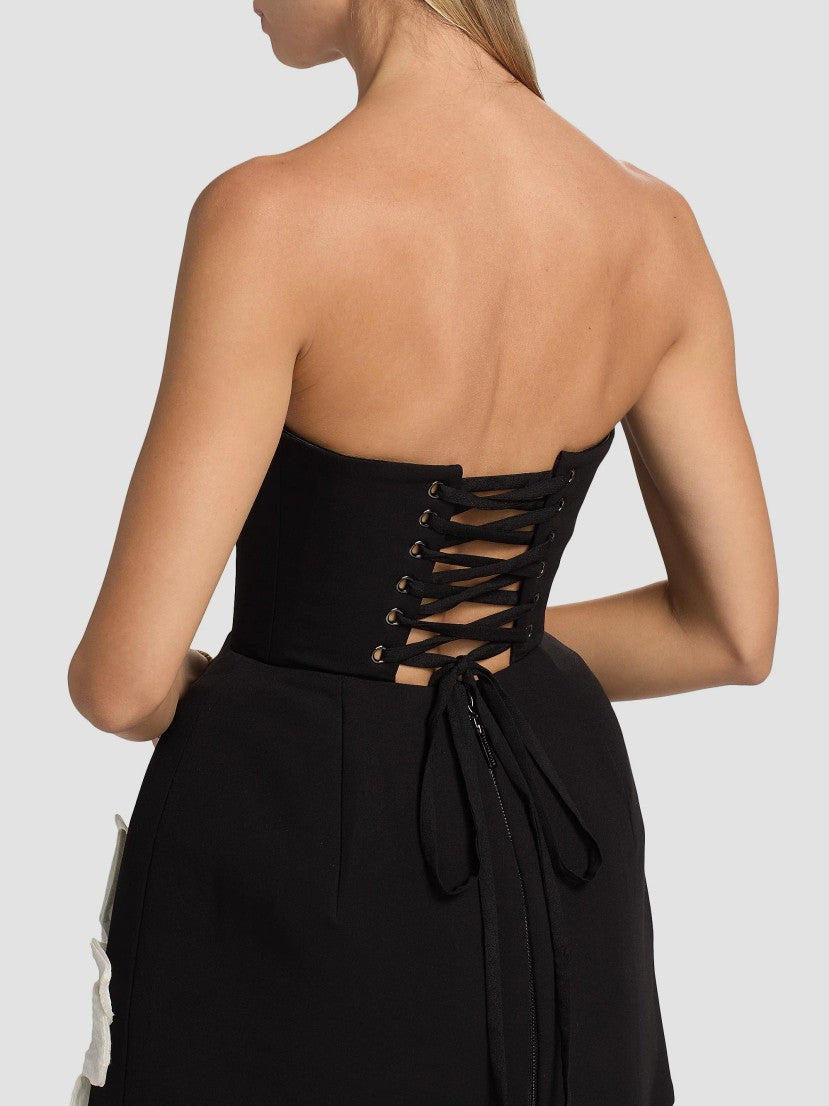 Maraya Jasmine Floral-Appliqué Fit &amp; Flare Minidress