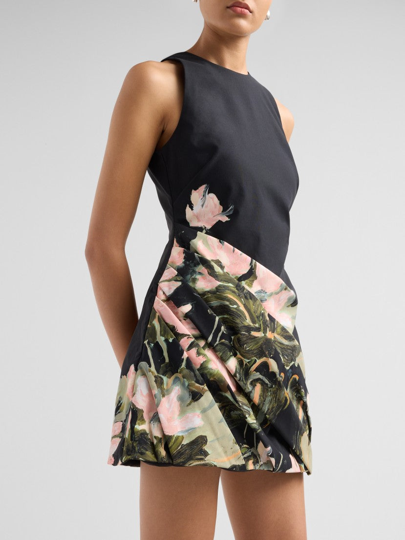 Lachine Botanical Print A-Line Mini Dress