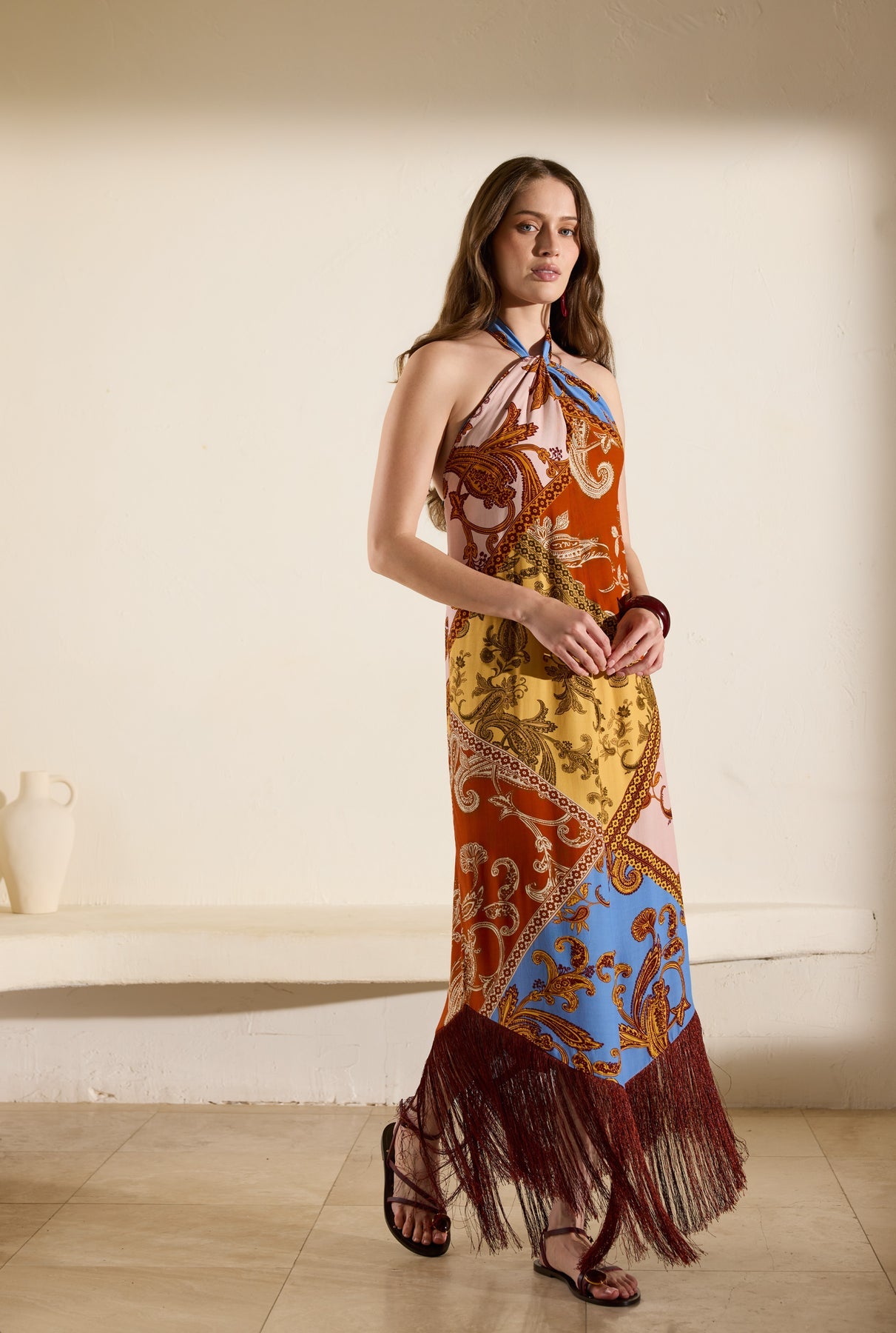 Leya Halter Neck Maxi Dress