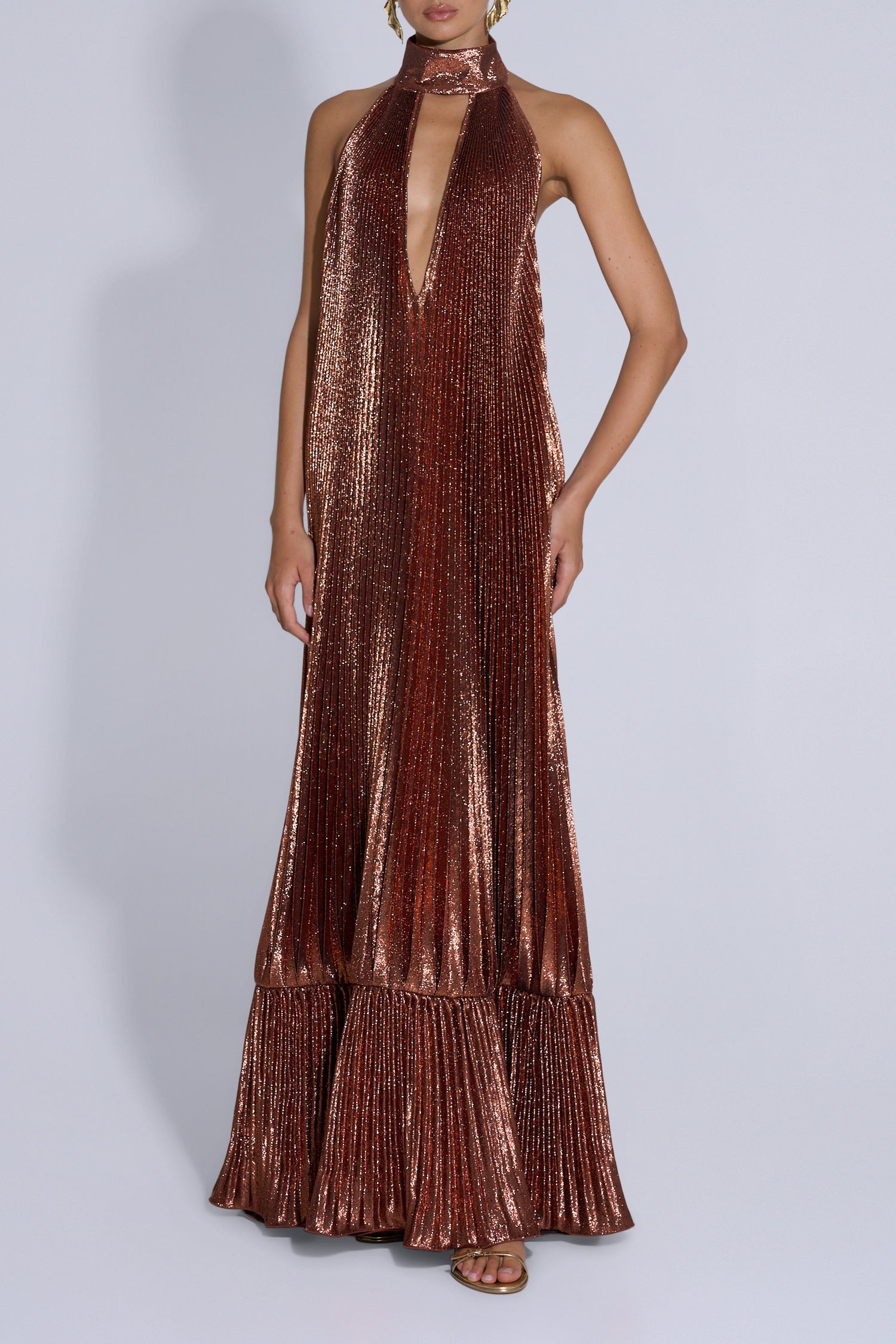 Libertie Gown - Bronze Glitter