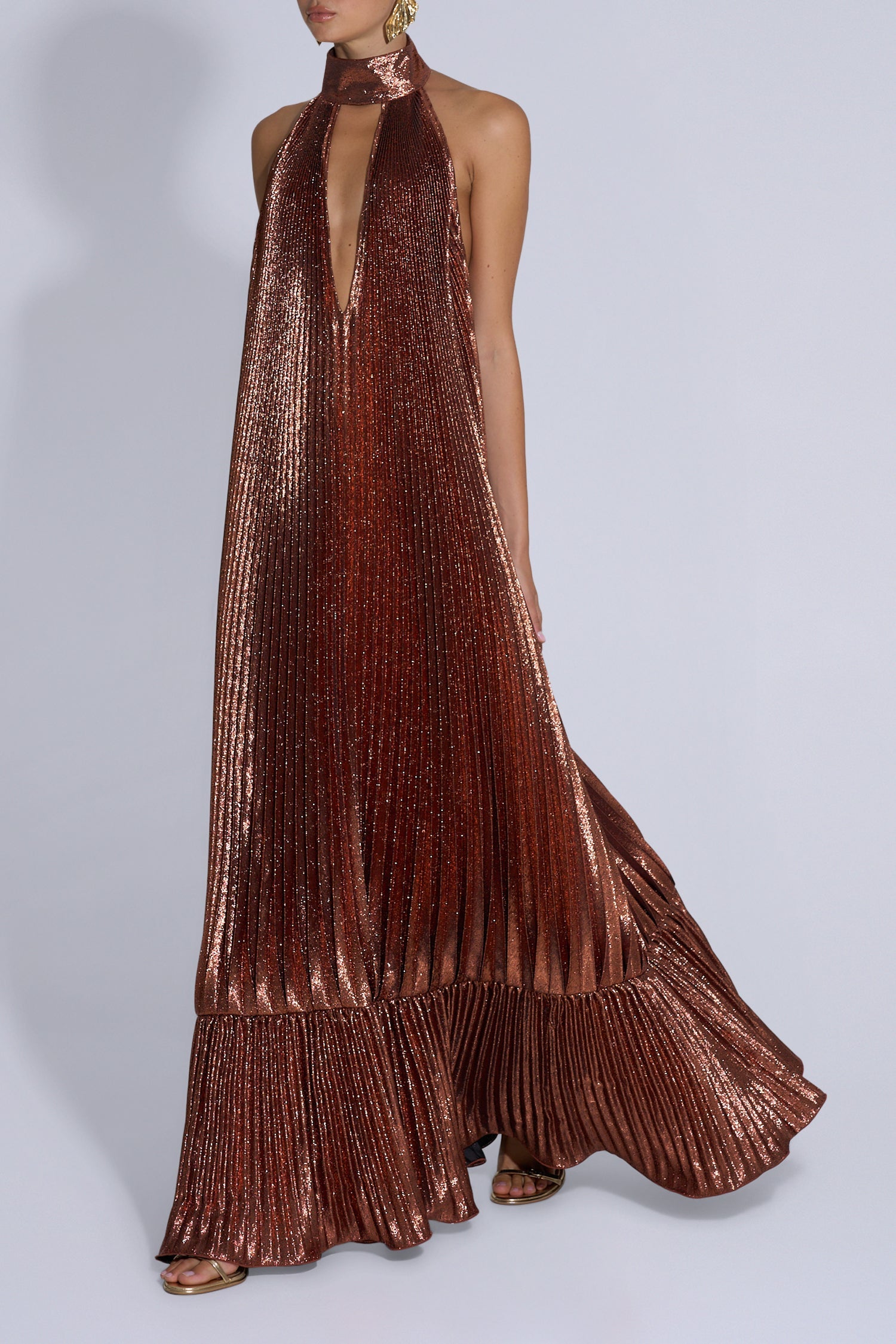 Libertie Gown - Bronze Glitter