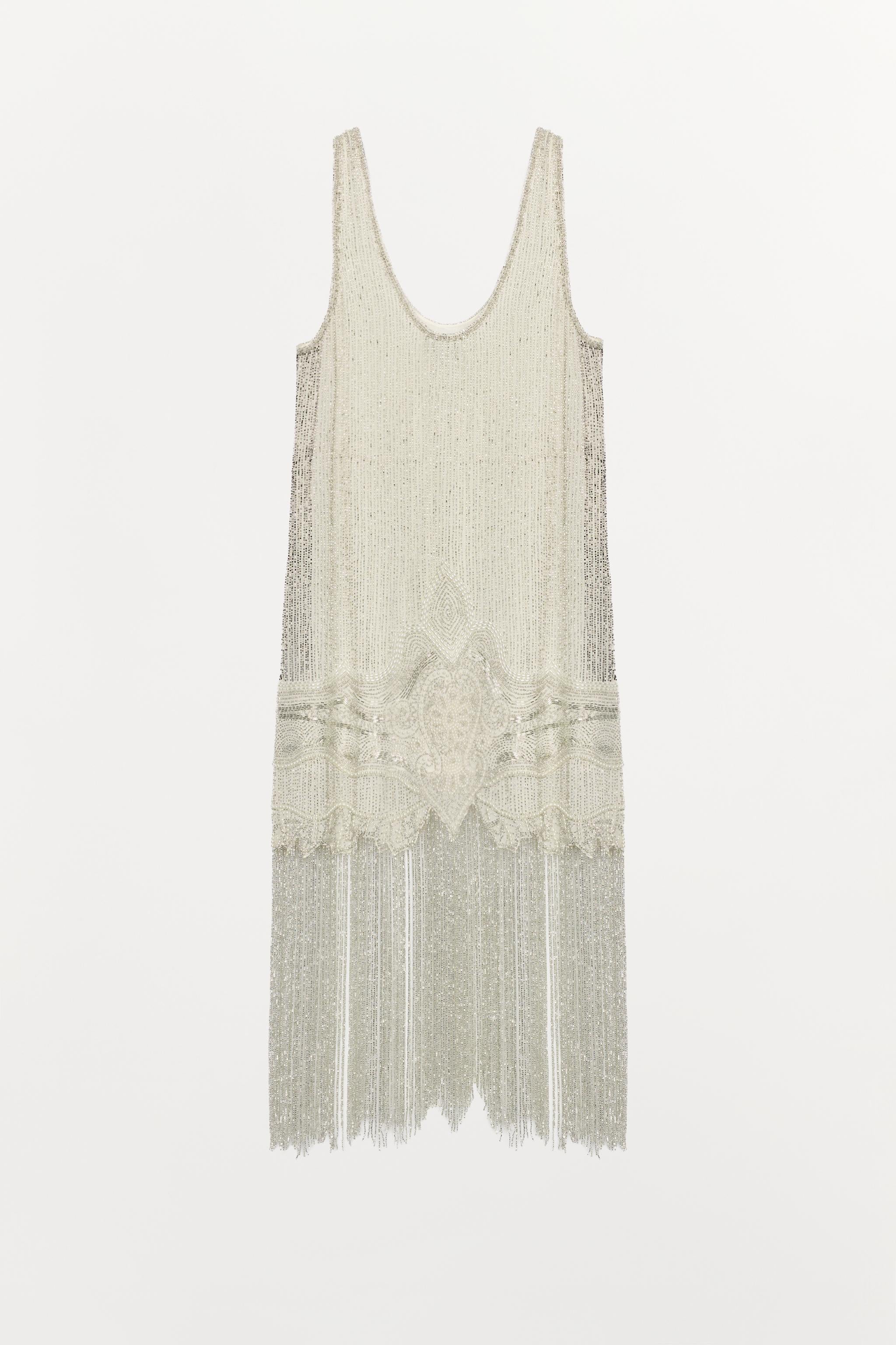 ROBE À BRETELLES FANTAISIE FRANGES ZW COLLECTION LIMITED EDITION