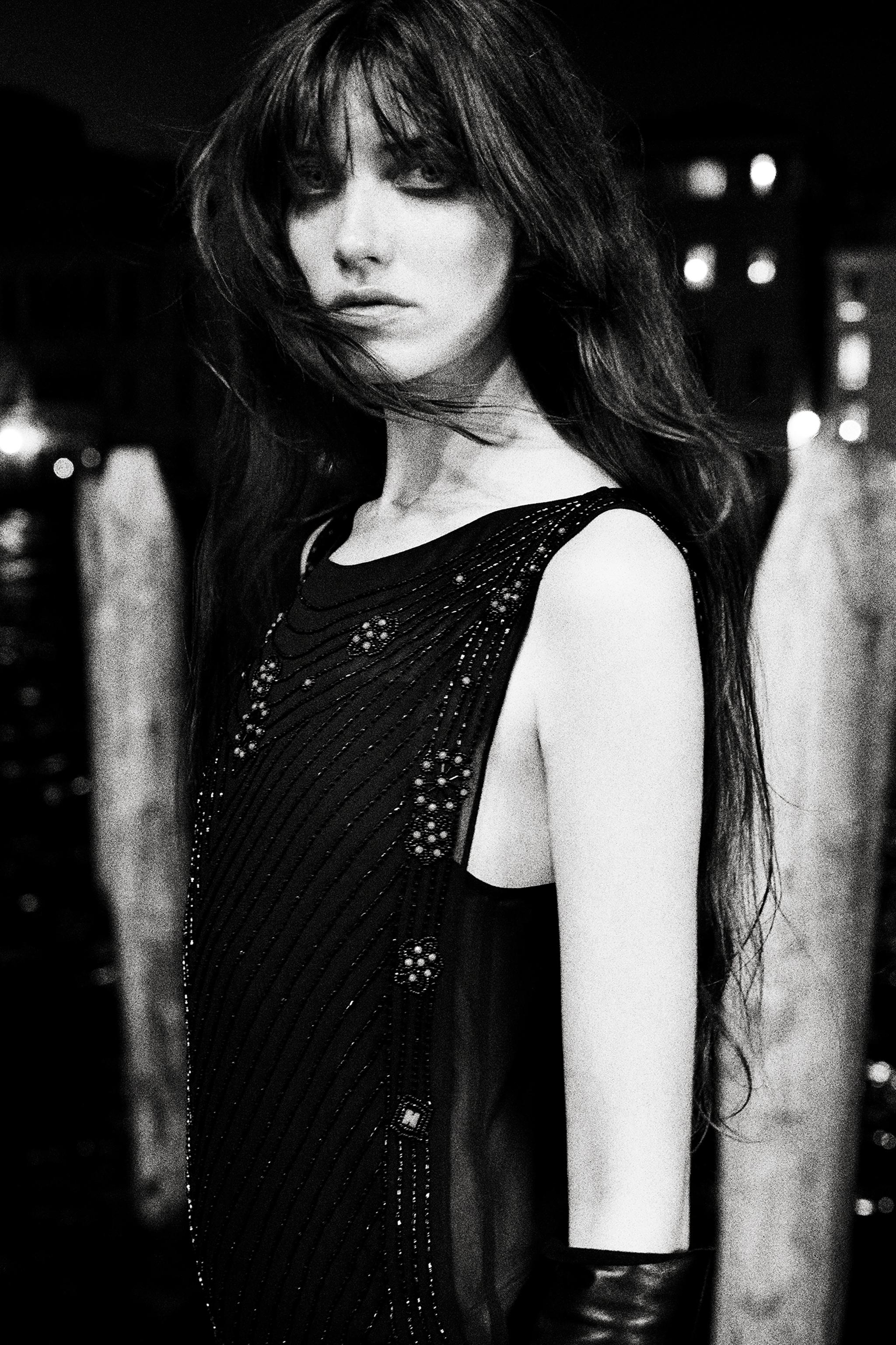 ZW COLLECTION ASYMMETRIC BEADED FRINGE DRESS