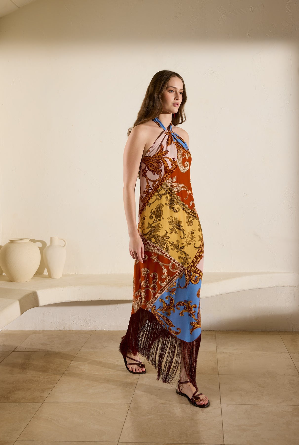 Leya Halter Neck Maxi Dress