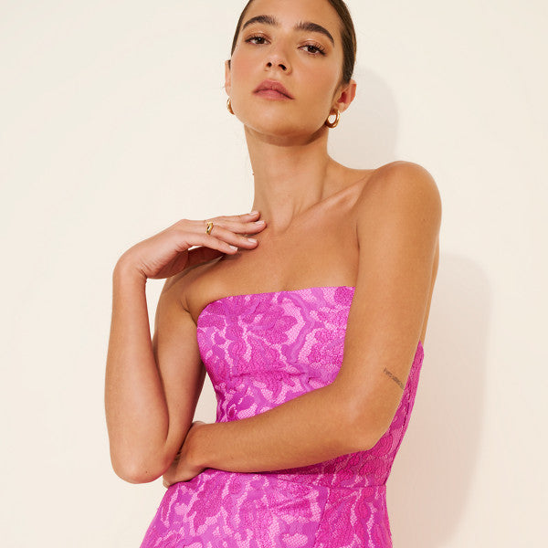 Valerie Strapless Lace Mini Dress