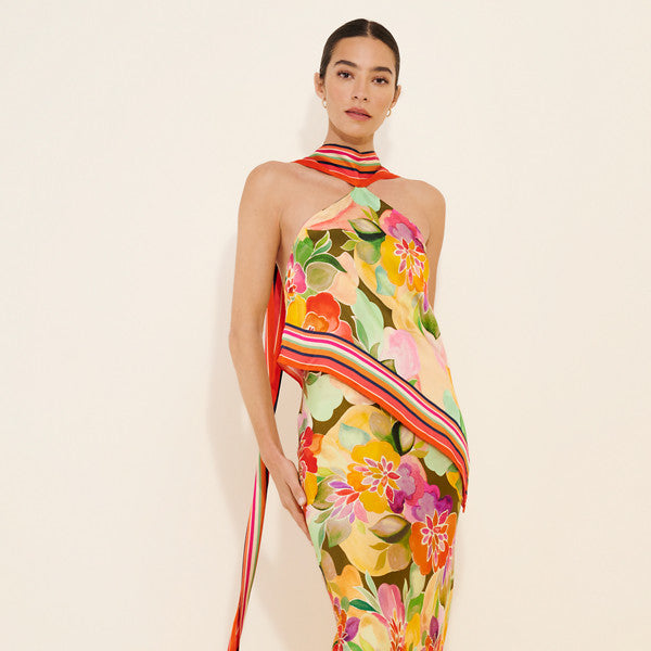 Irena Scarf Maxi Dress
