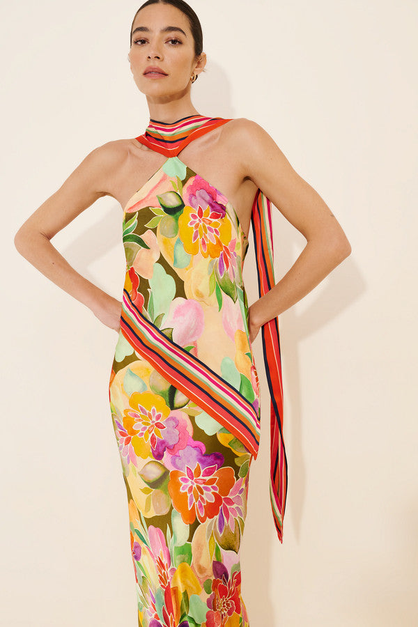 Irena Scarf Maxi Dress