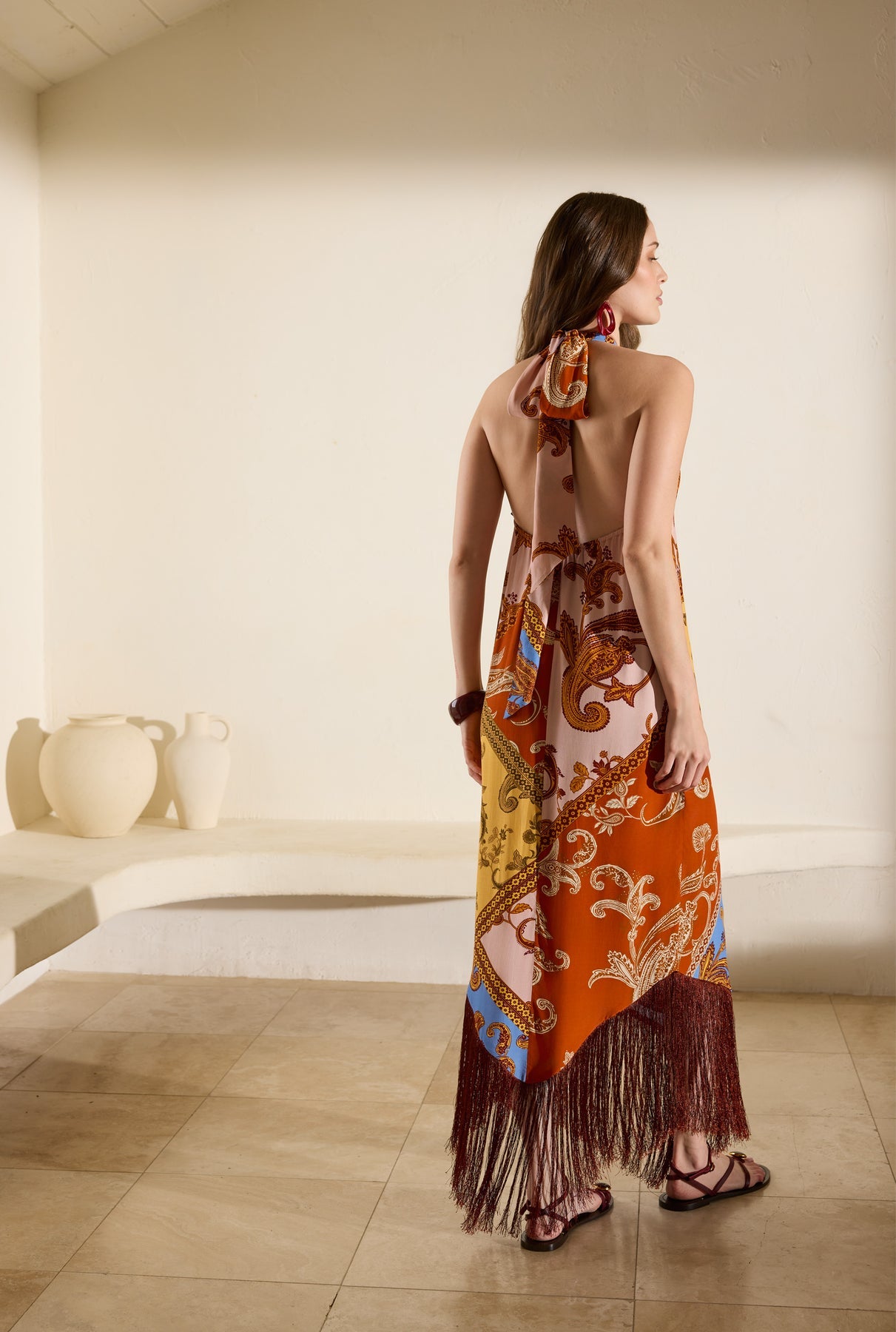 Leya Halter Neck Maxi Dress