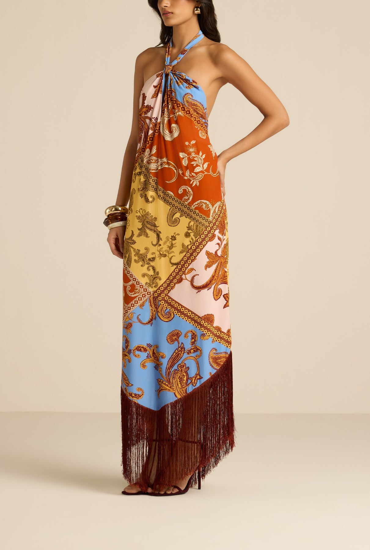 Leya Halter Neck Maxi Dress