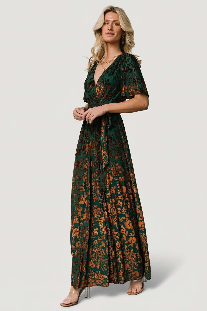 Uma Velvet Maxi Dress