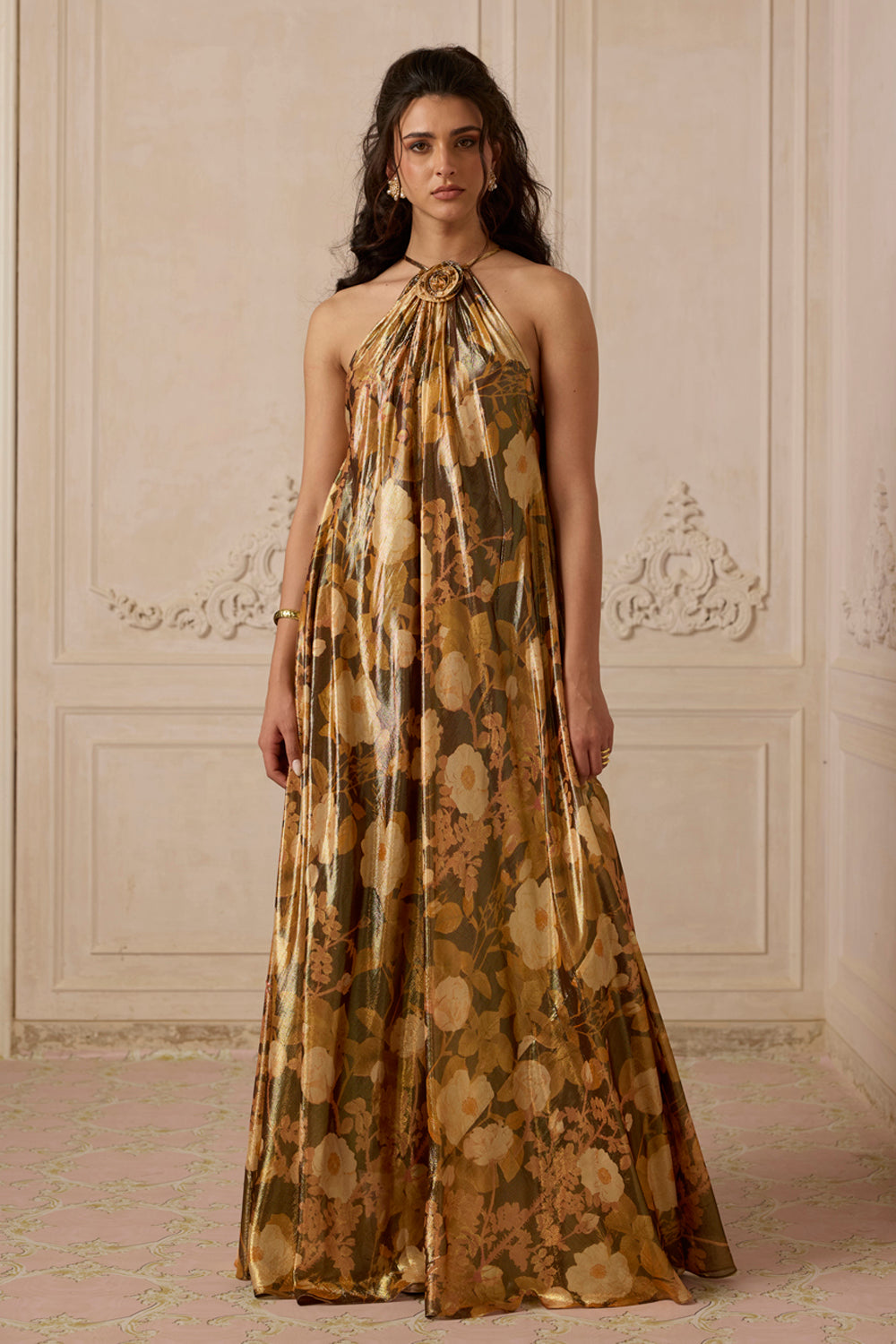 Sonali Singh In Our Sunlit Bloom Halter Dress 1