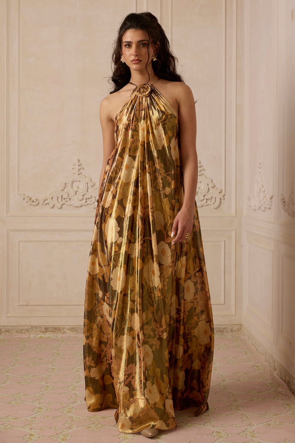 Sonali Singh In Our Sunlit Bloom Halter Dress 4
