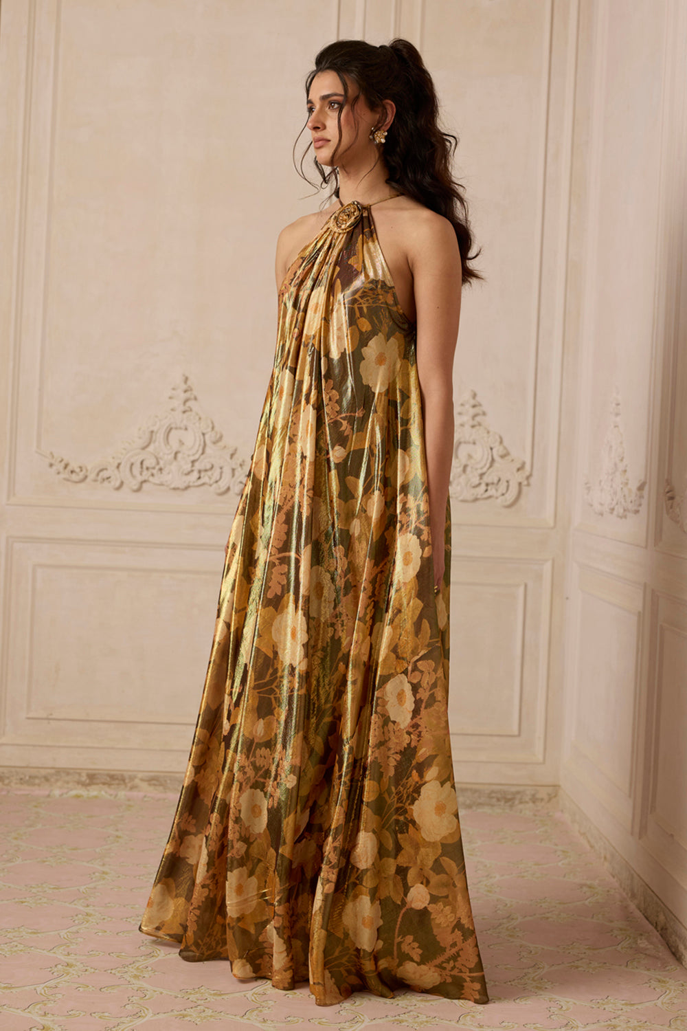 Sonali Singh In Our Sunlit Bloom Halter Dress 3