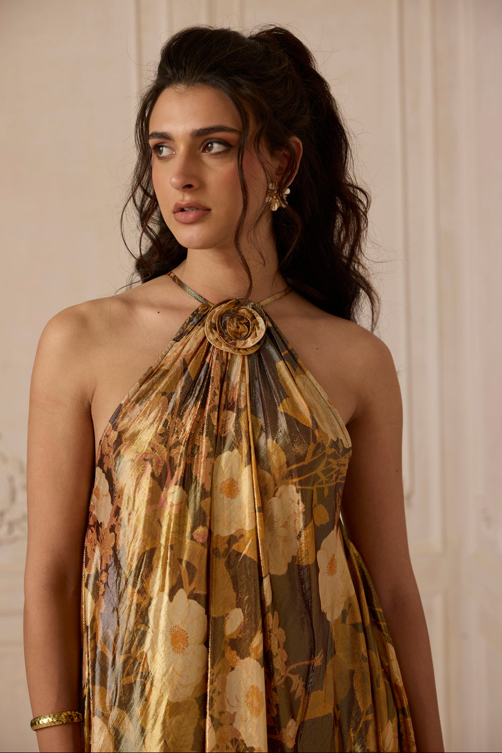 Sonali Singh In Our Sunlit Bloom Halter Dress 2