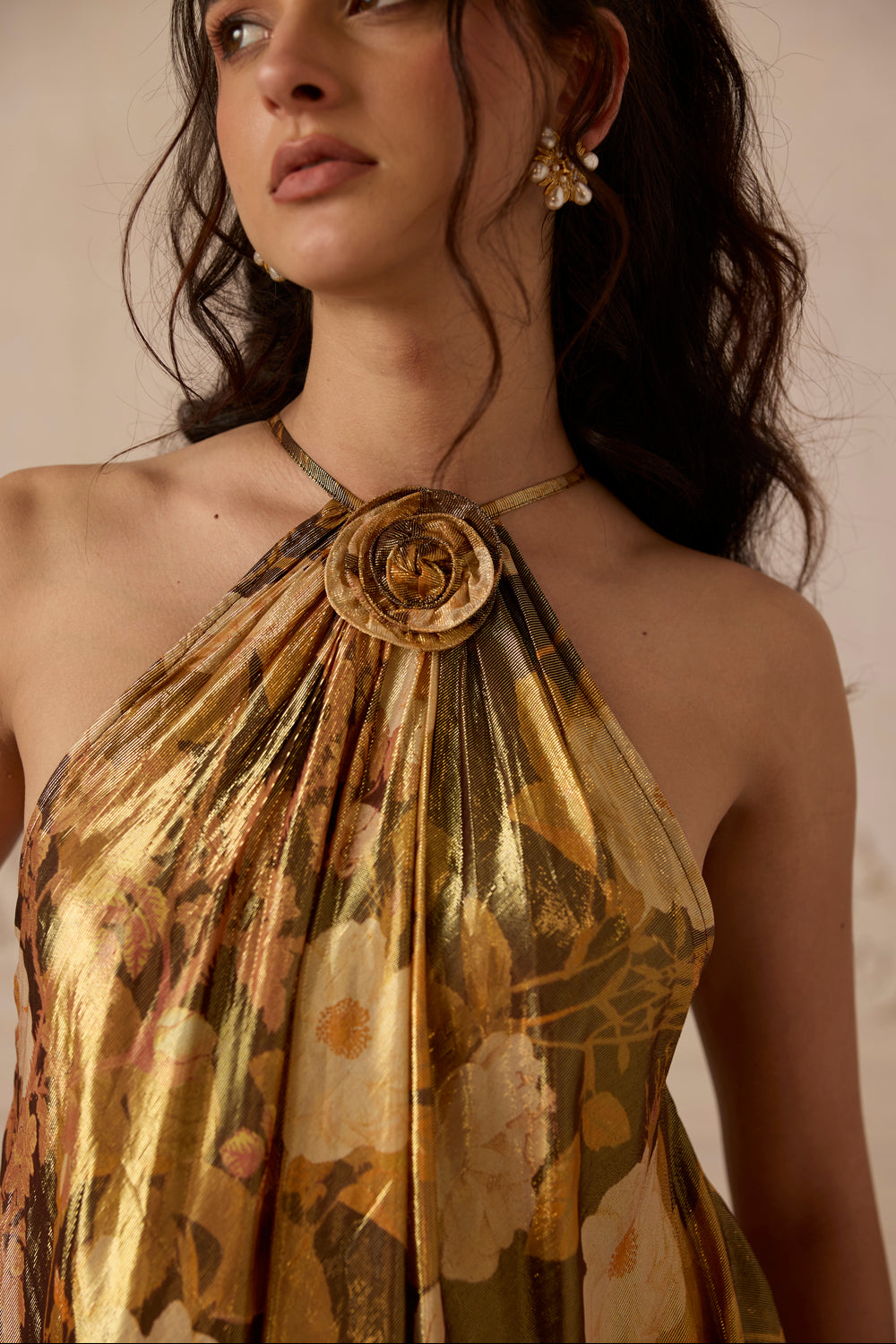 Sonali Singh In Our Sunlit Bloom Halter Dress 5
