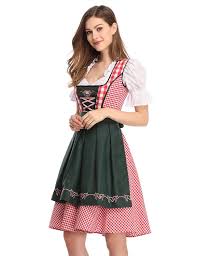 DirndlPop Rot Mila Dirndl? Bayern?Kost¨¹me?f¨¹r?das?Bierfest	