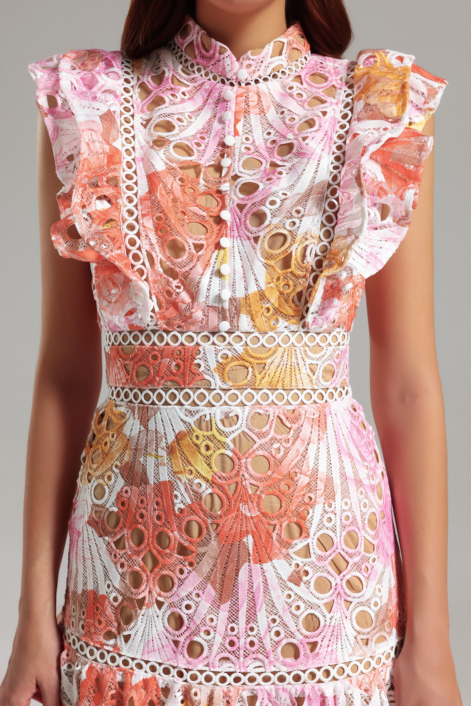 Ksenia Sleeveless Lace Midi Dress