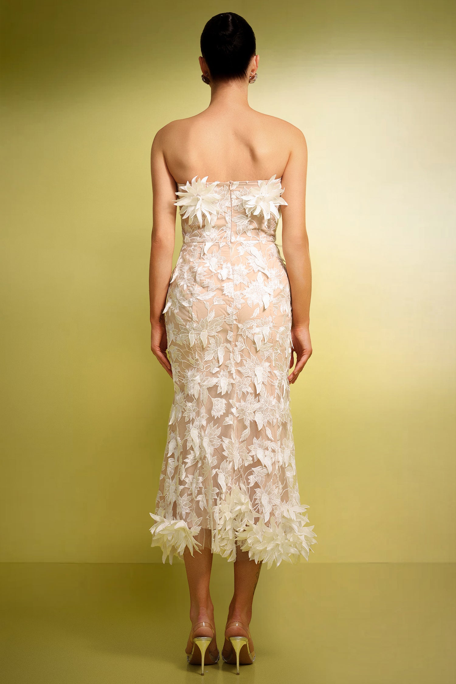 Kater Sleeveless Flowers Lace Maxi Dress