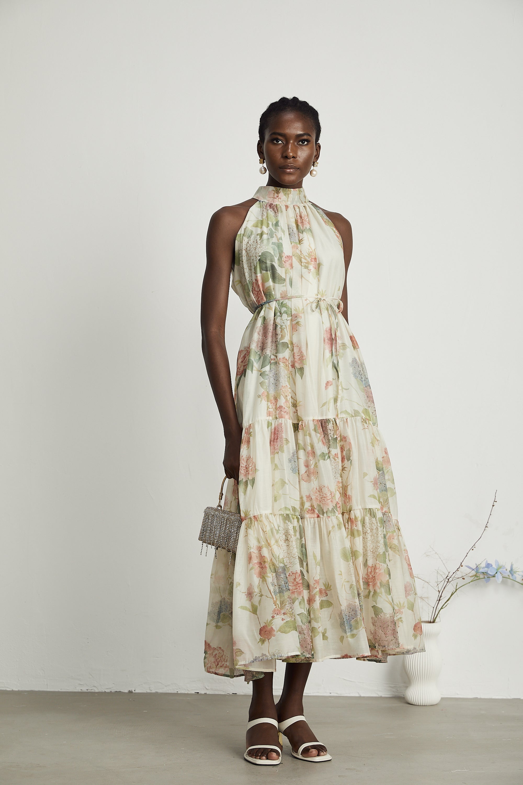 Manon layered floral-print midi dress 3
