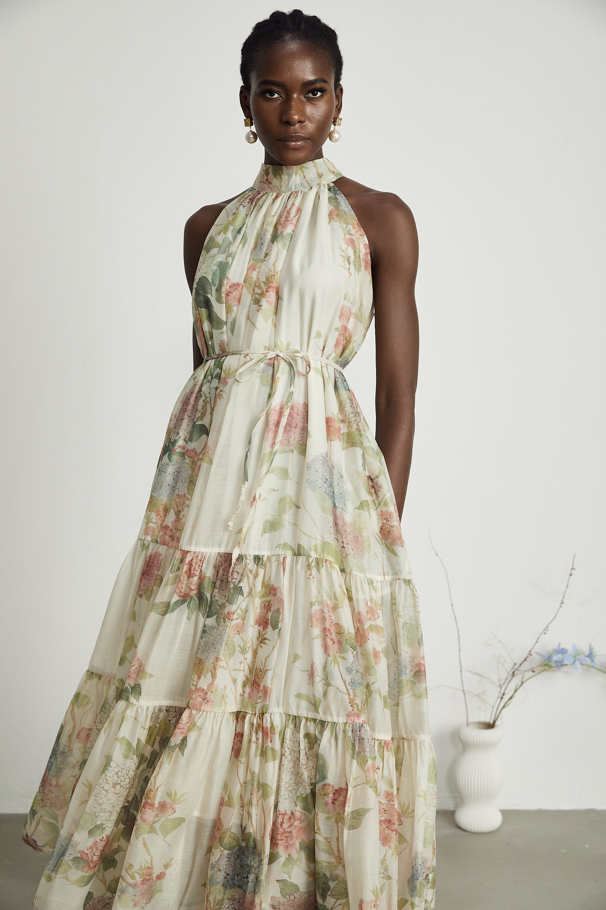 Manon layered floral-print midi dress 5