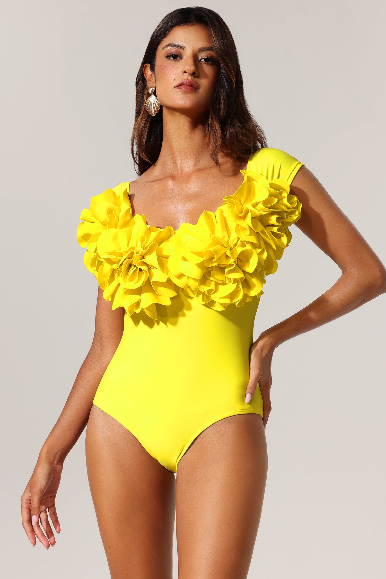 Veva Off-the-Shoulder Flowers Maxi Two-Piece Set	