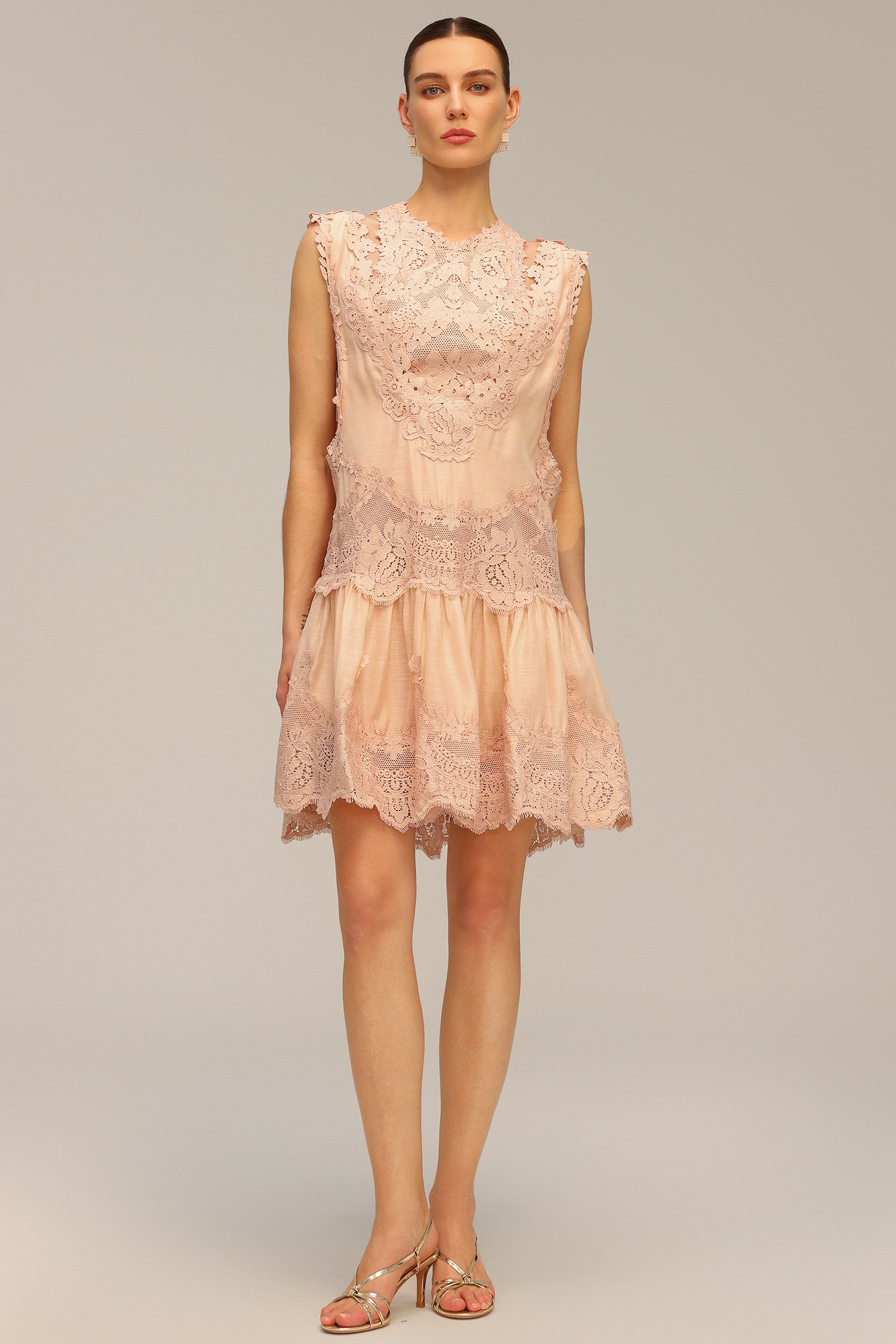 Labiny Flowers Lace Hollow Out Two-Piece Set