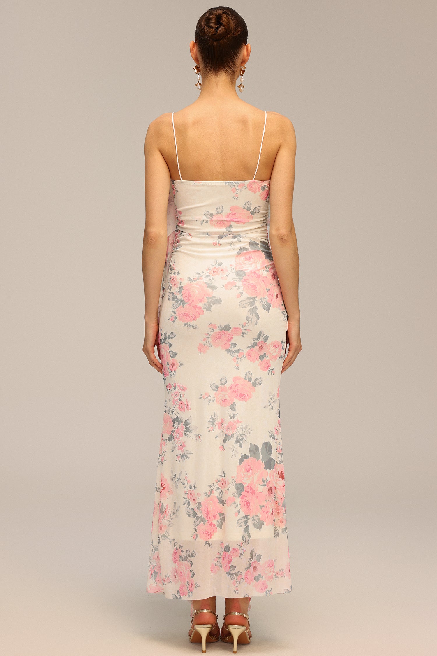 Noor Halter Printed Flowers Maxi Dress