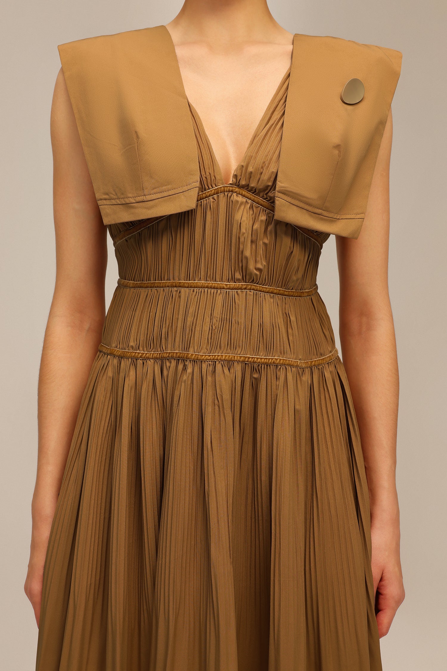 Tiza V-Neck Sleeveless Midi Dress