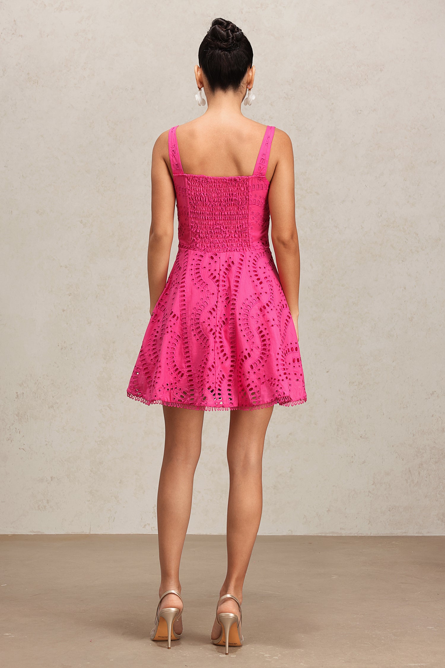Unico Halter Lace Mini Dress