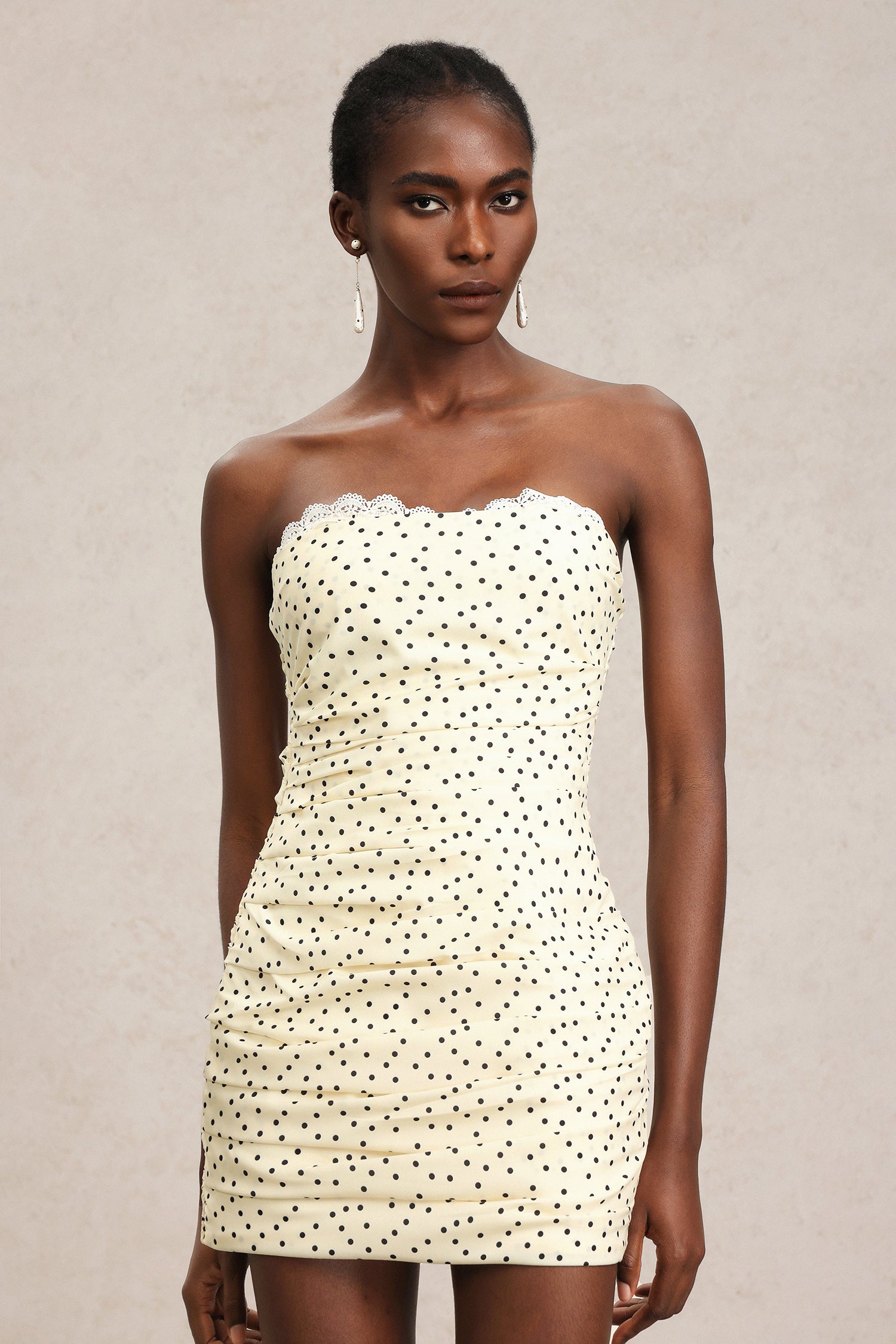 Twyla Sleeveless Dot Printed Mini Dress