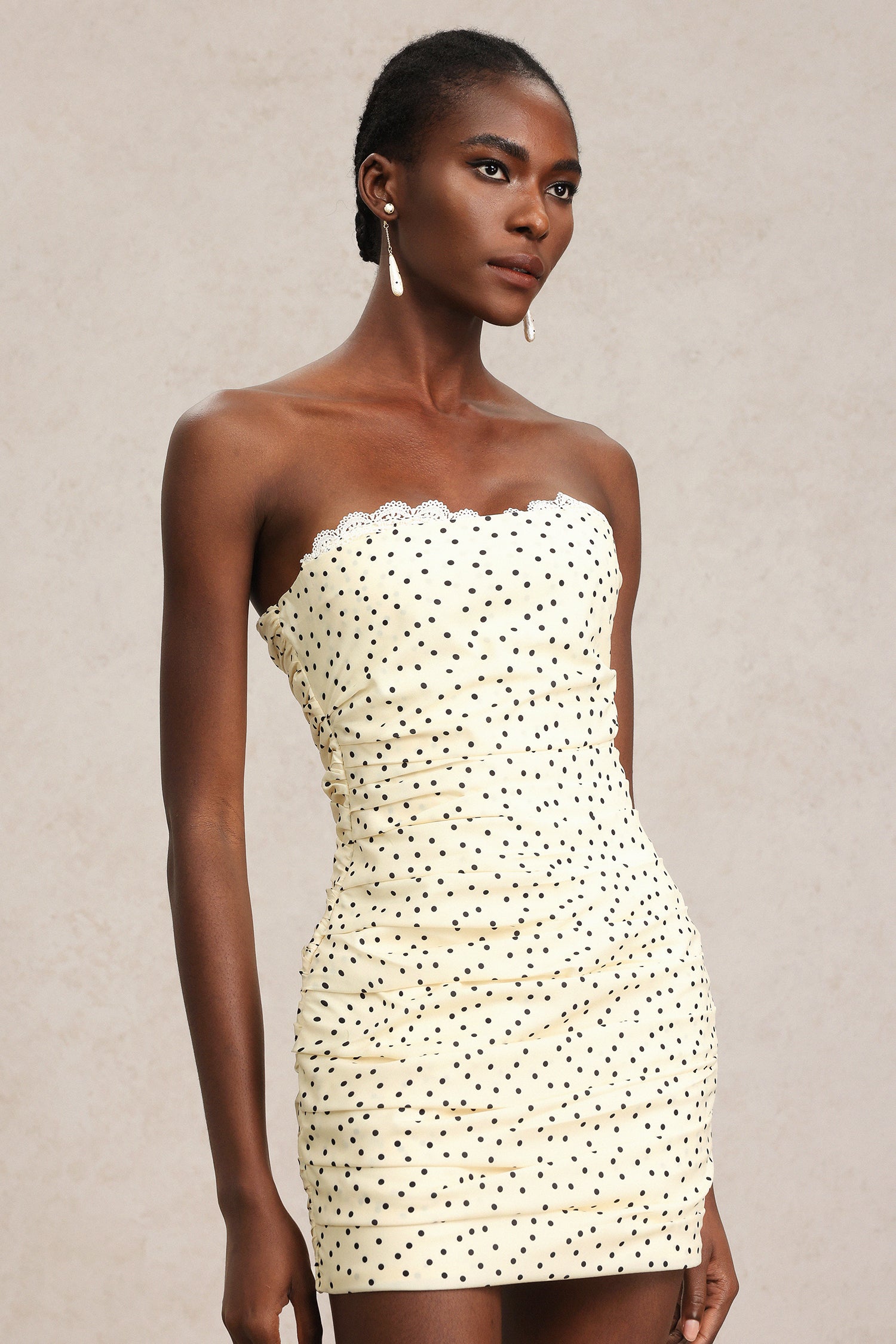 Twyla Sleeveless Dot Printed Mini Dress