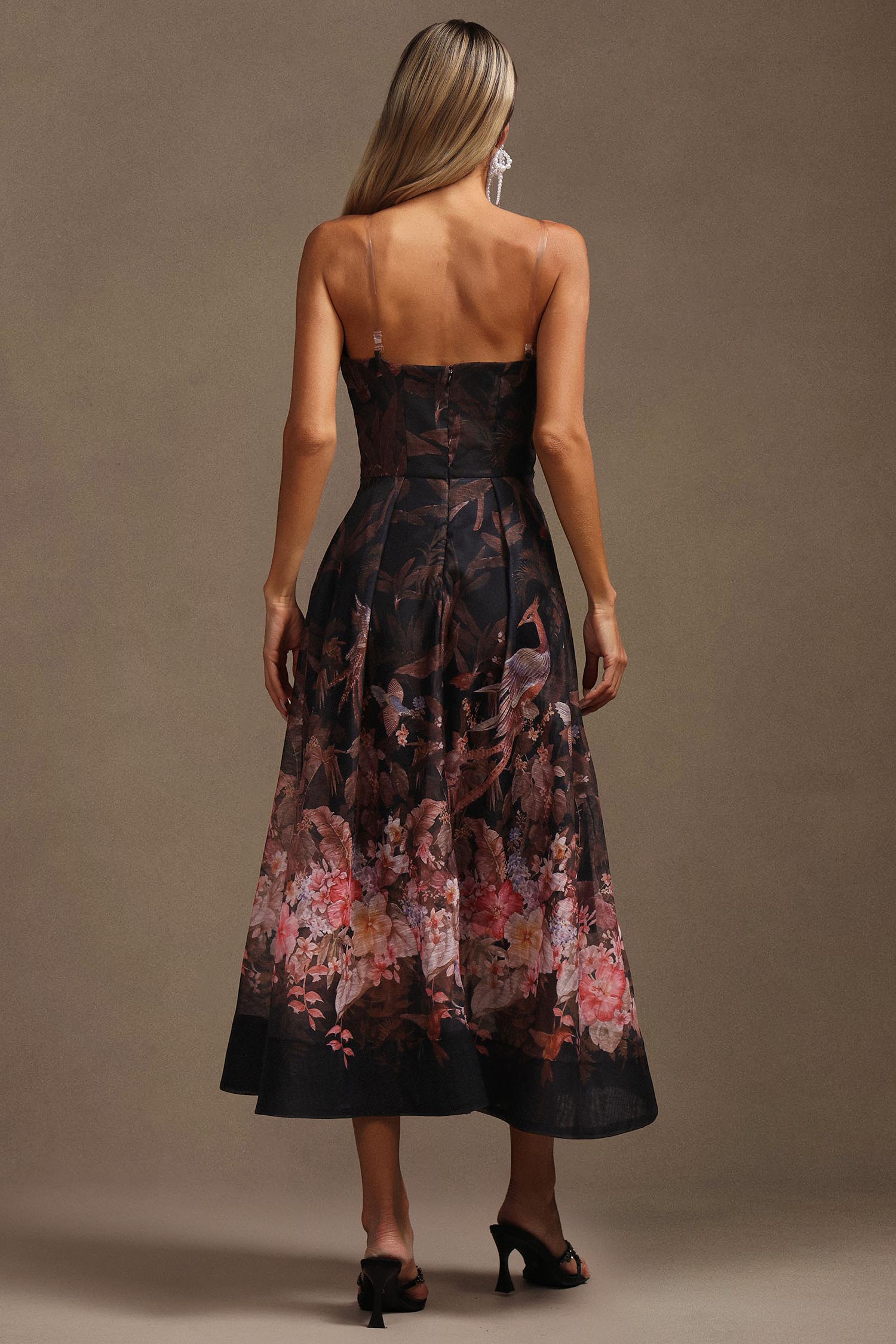 Mailik Sleeveless Floral Printed Midi Dress