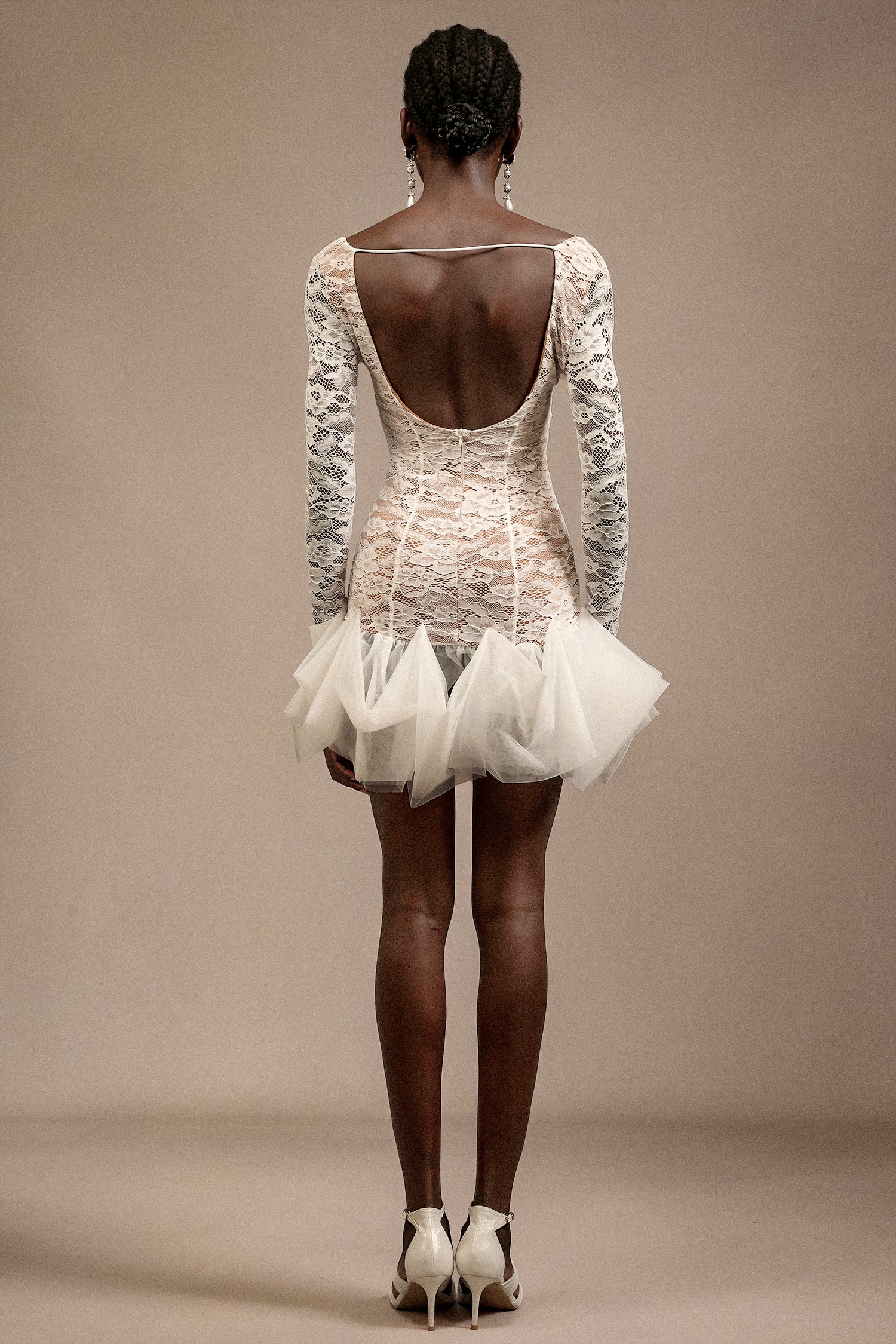 Eweny V-Neck Long Sleeves Mini Dress