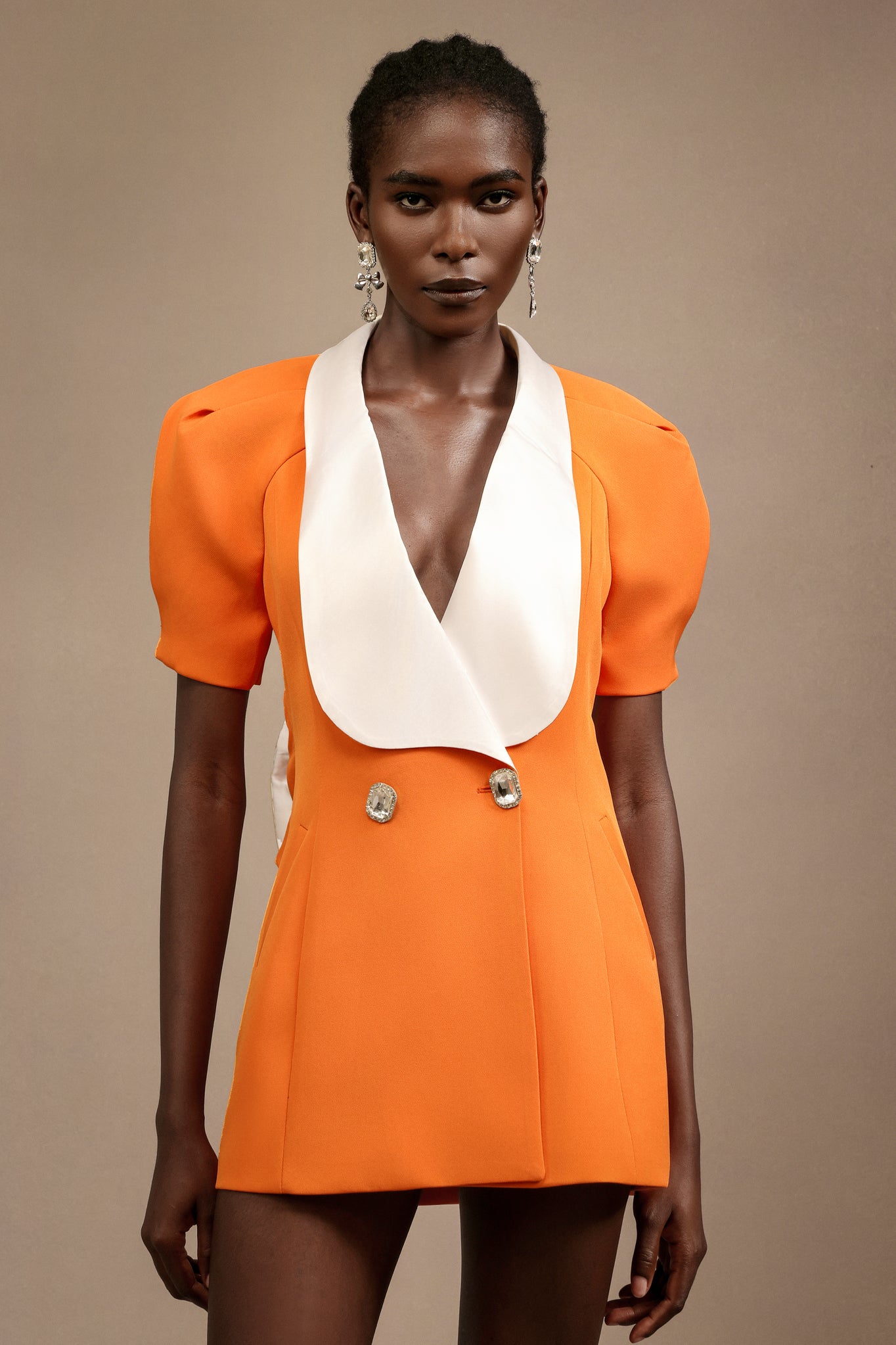 Sharnee Short Sleeves Hollow Out Lace Mini Dress