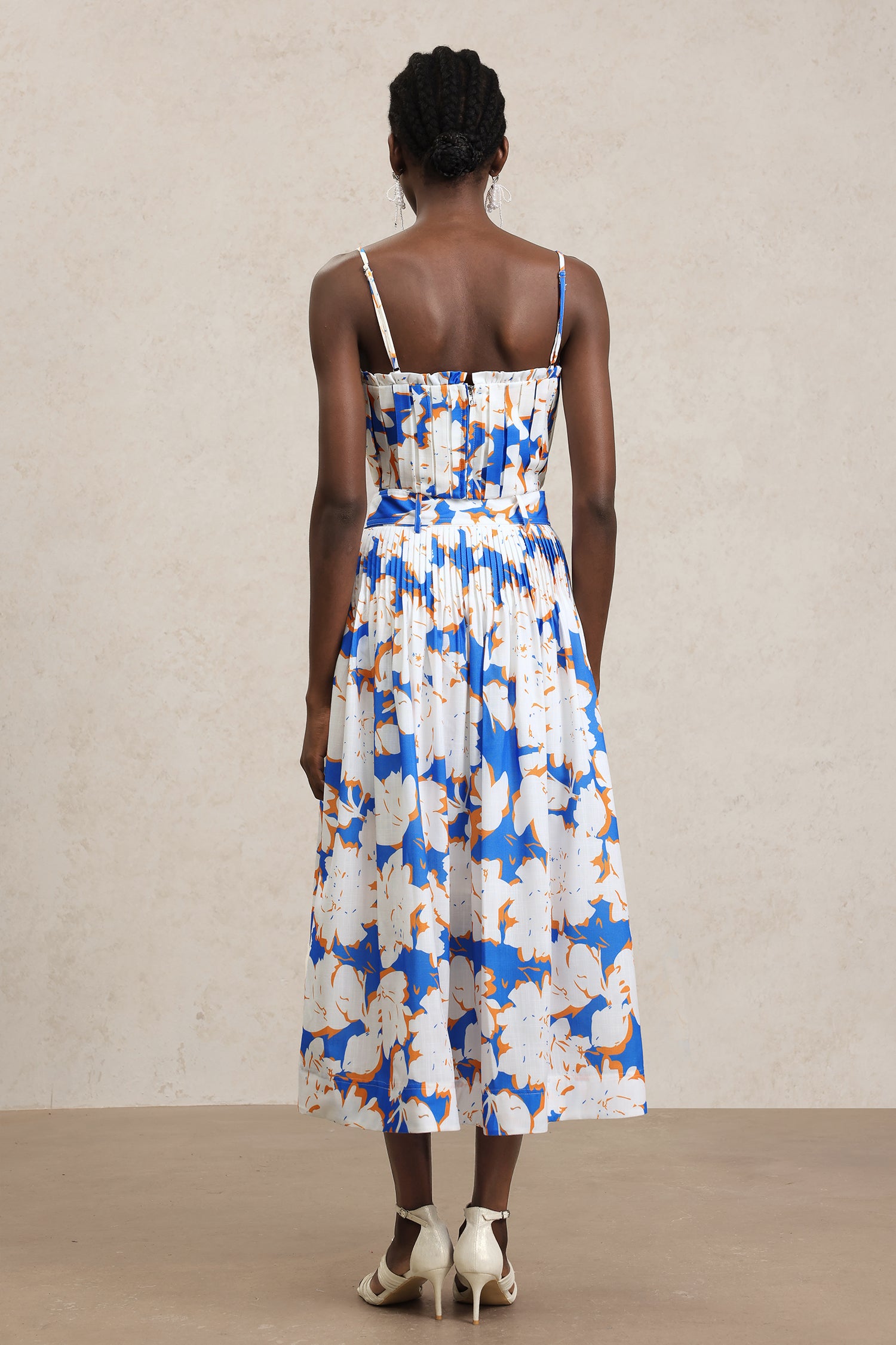 Kijin Halter Floral Printed Top And Skirt Two-Piece Set