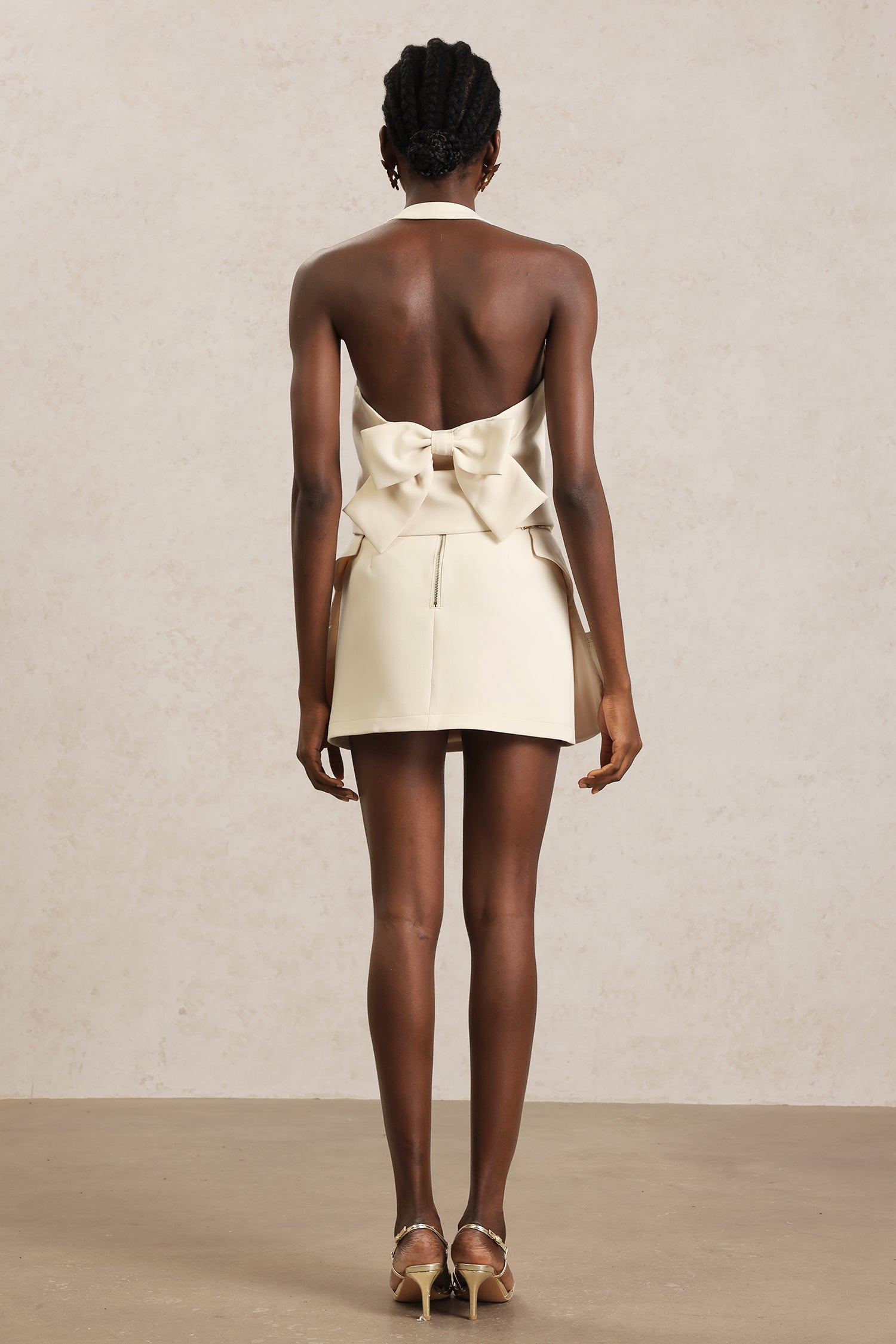 Helene Sleeveless Suit Top And Skirt Two-Piece Set