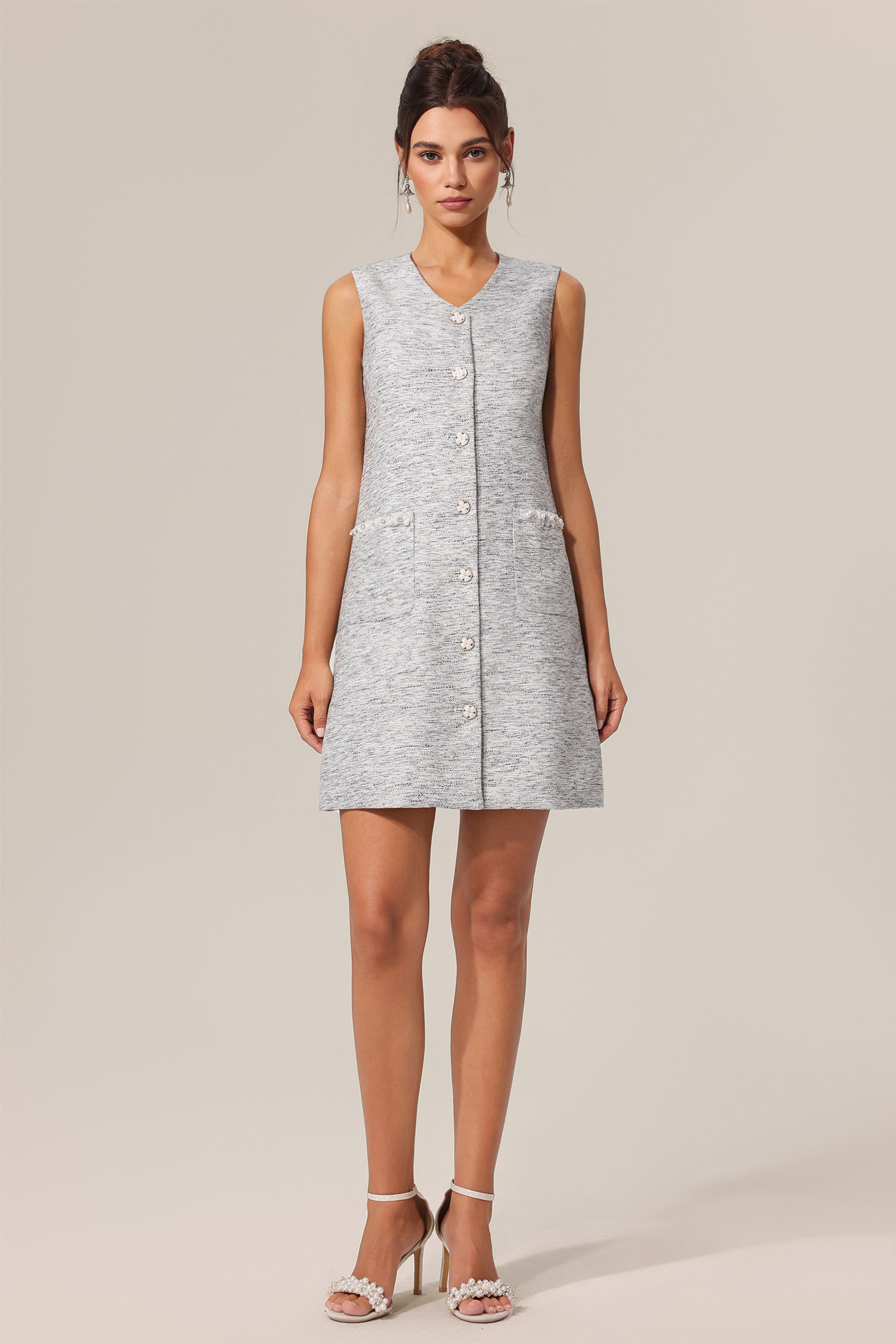 Giacinta V-Neck Sleeveless Mini Dress