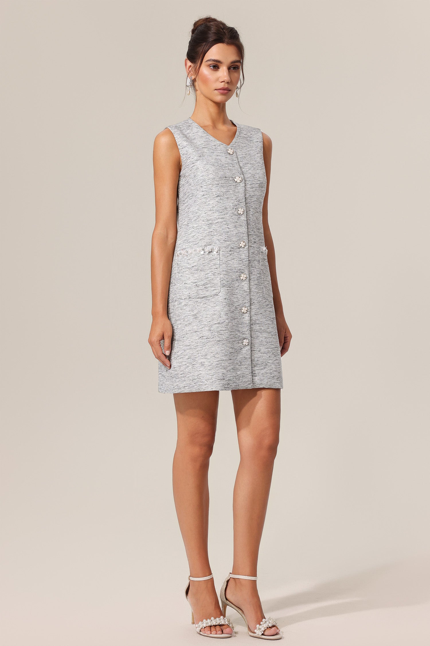 Giacinta V-Neck Sleeveless Mini Dress