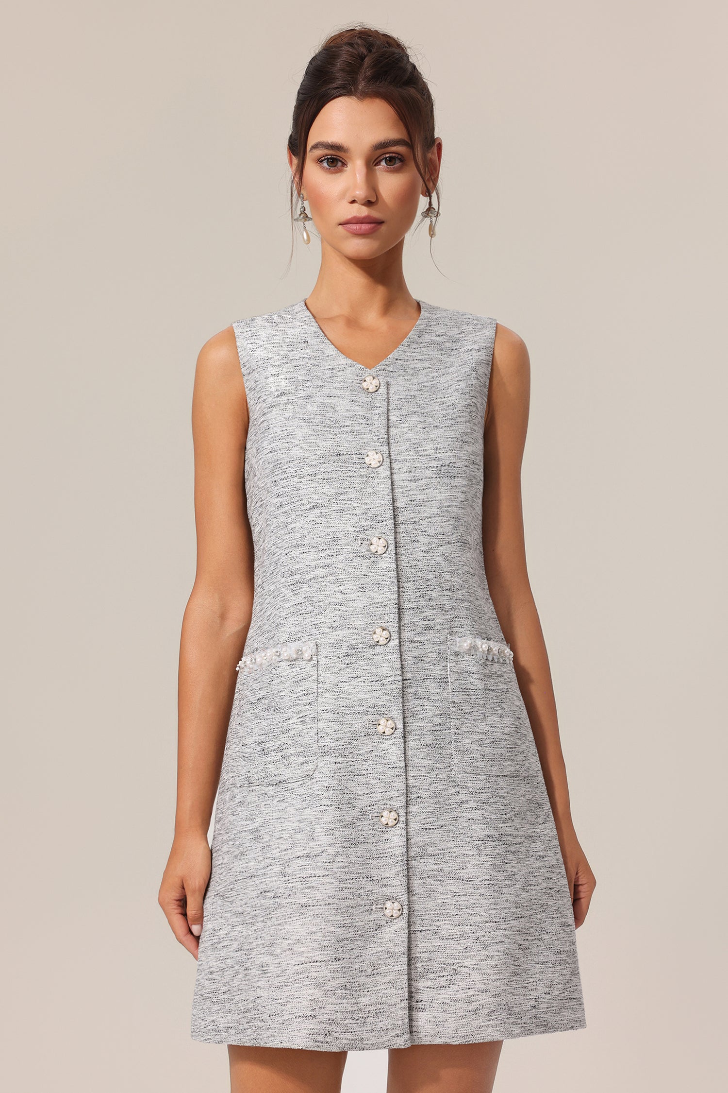 Giacinta V-Neck Sleeveless Mini Dress