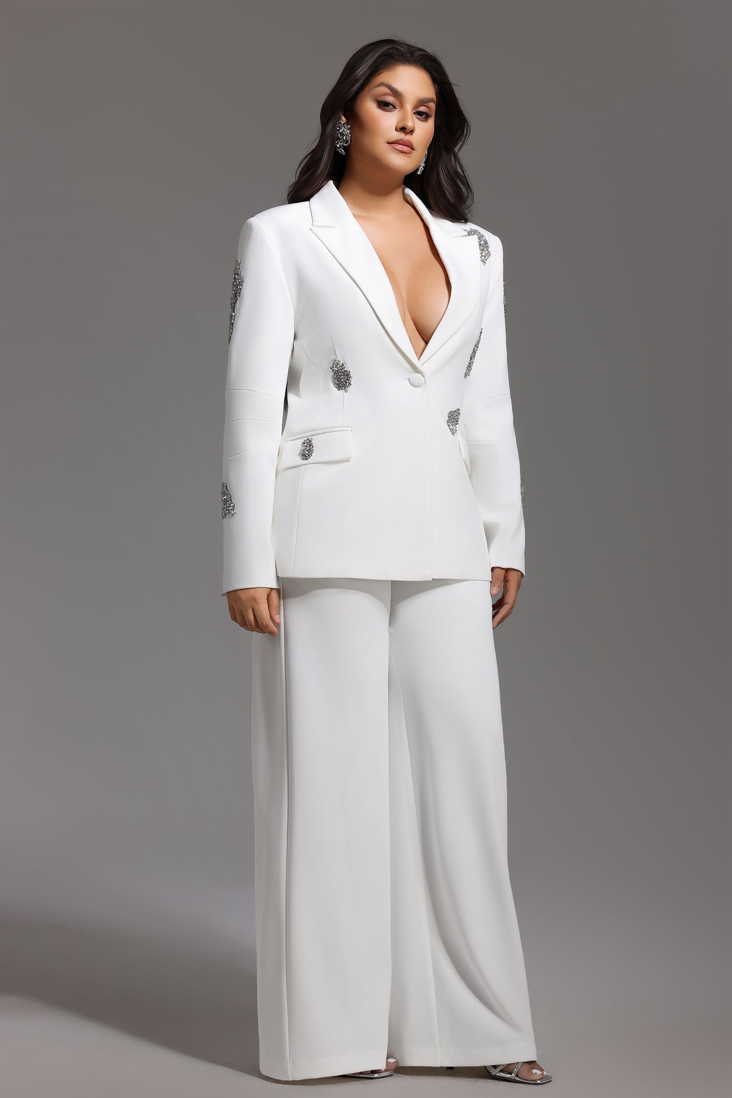 Winee Diamante Blazer Set