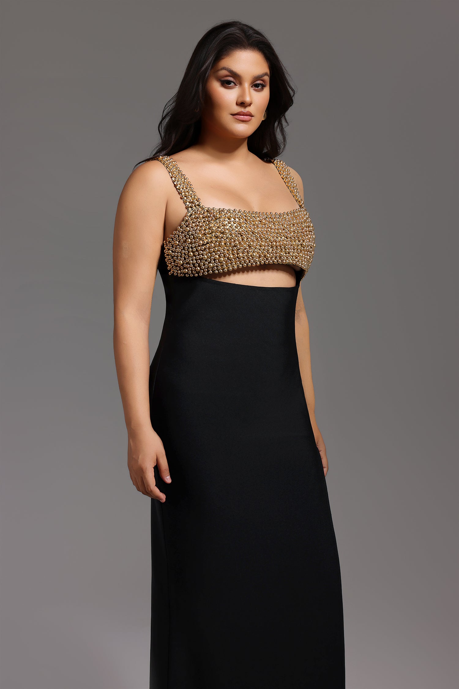 Katty High Slit Sleeveless Bandage Maxi Dress