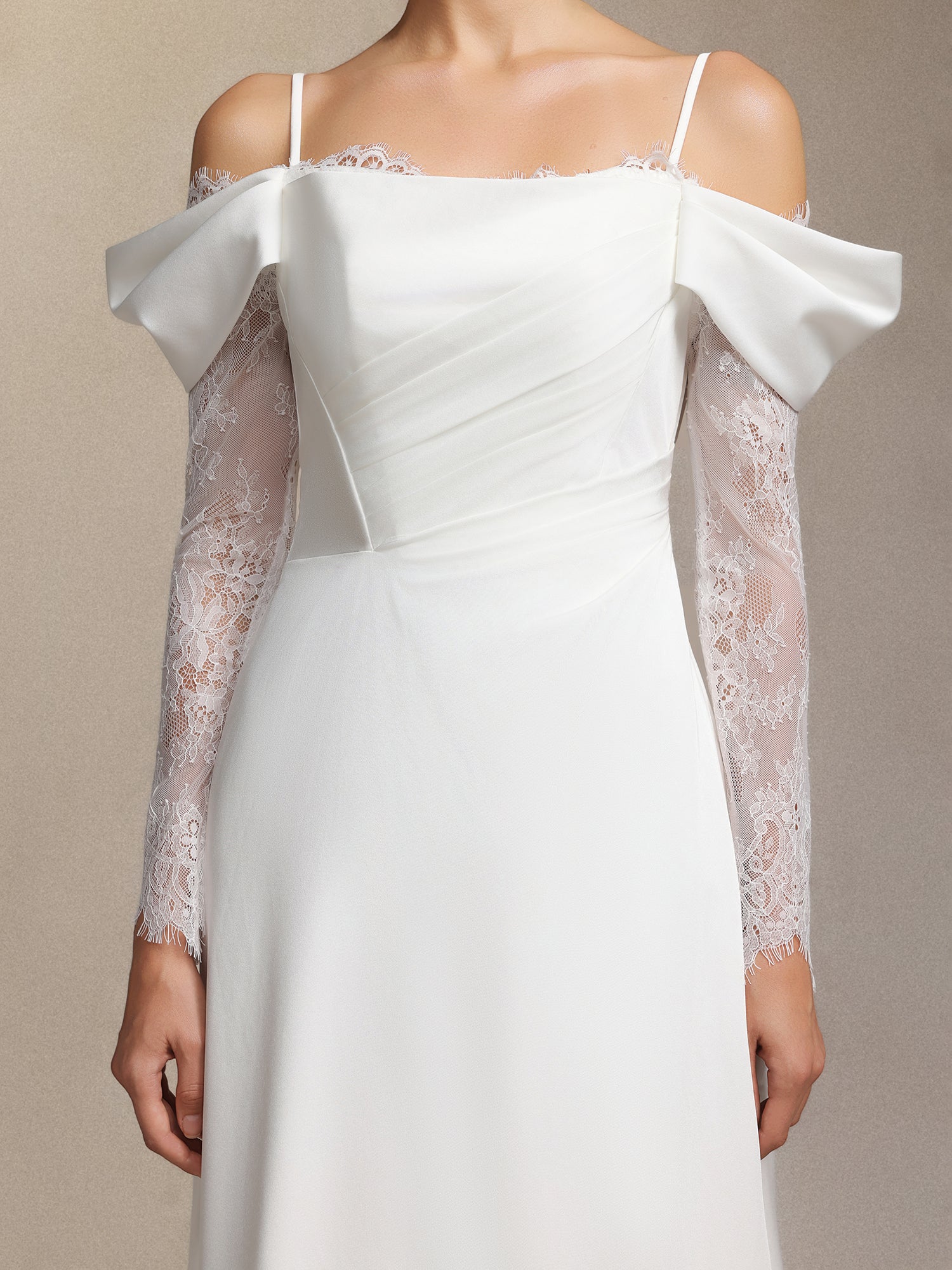 Lexi Off-The-Shoulder Lace Slit Maxi Dress