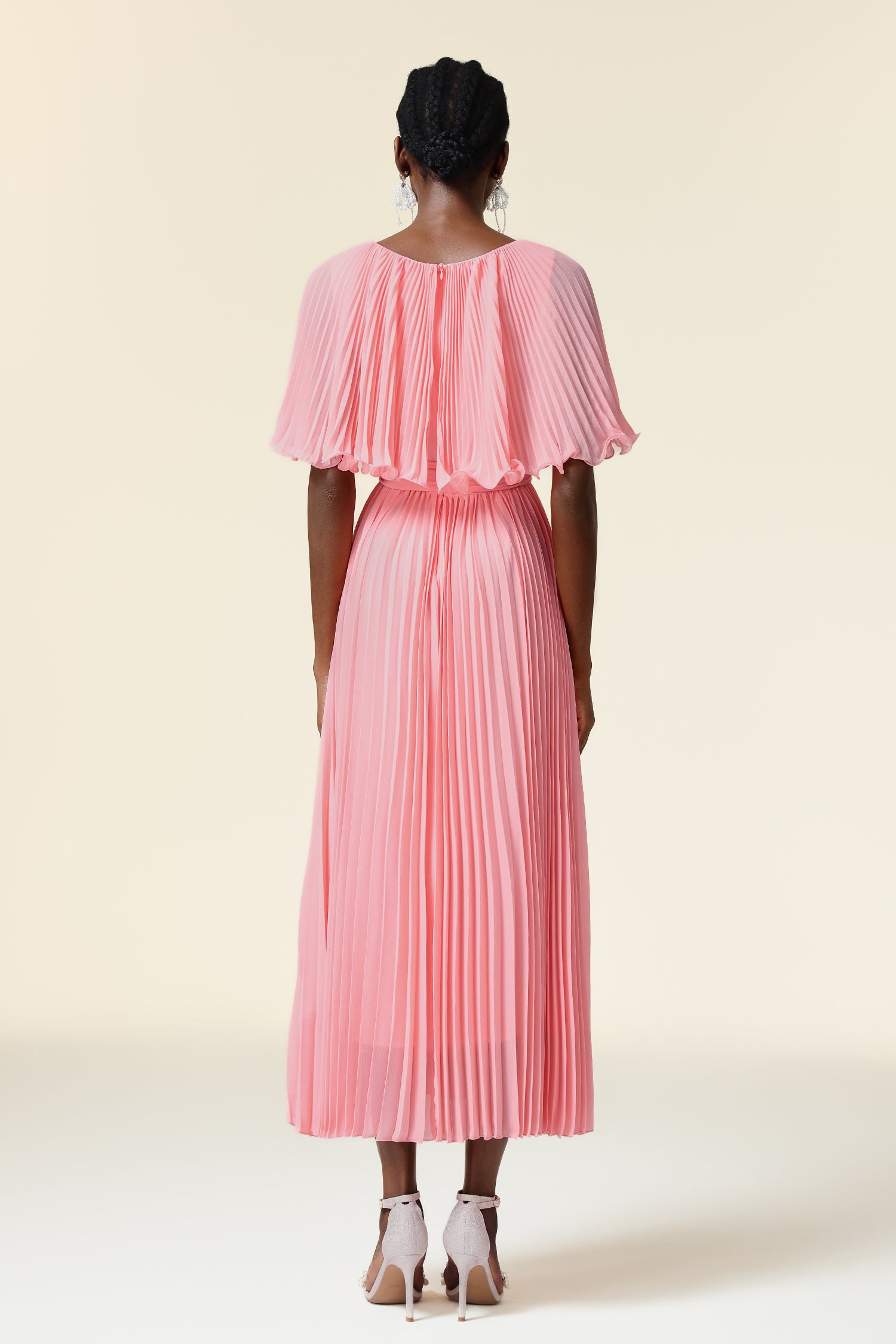 Doreen Round Neck Folds Maxi Dress