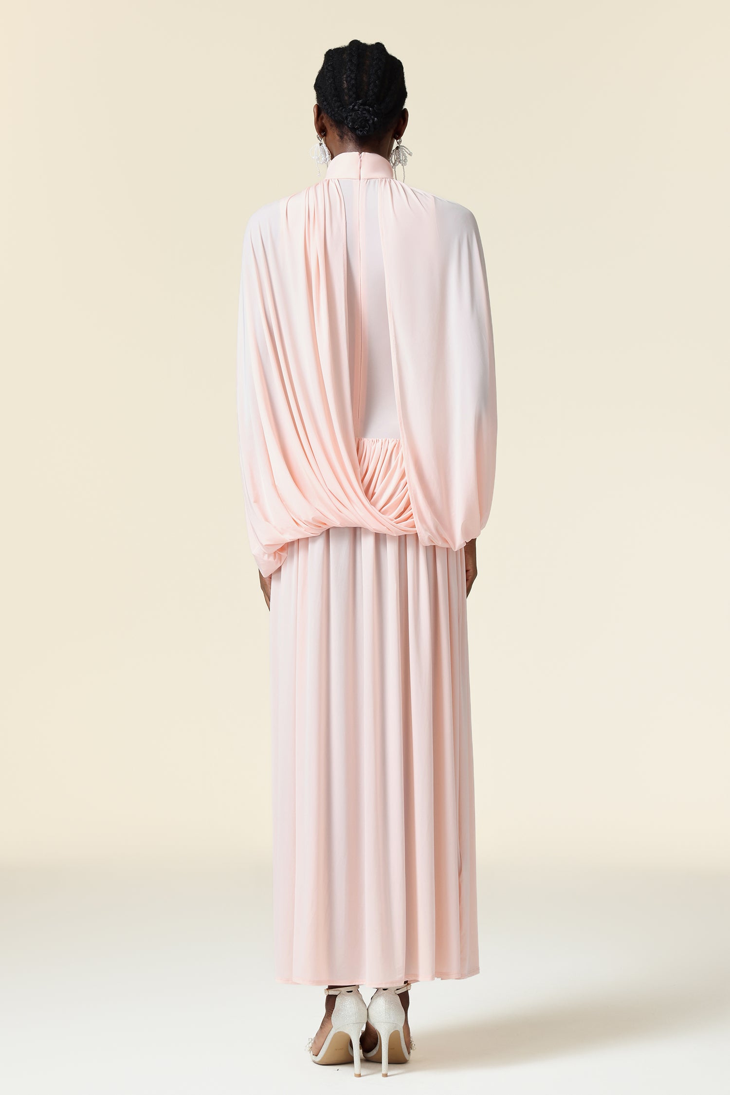 Martha Asymmetric Folds Maxi Dress