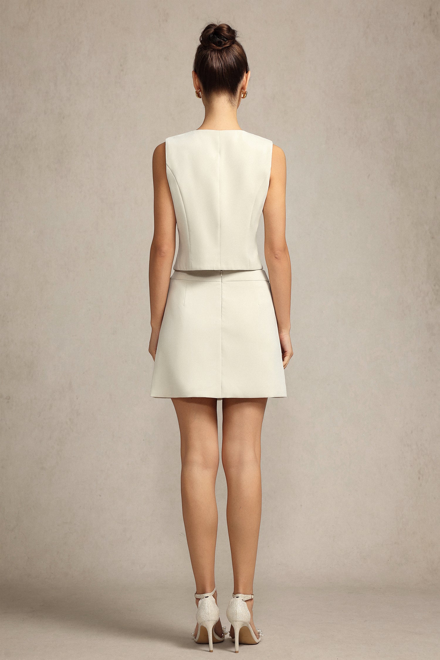 Tana Sleeveless Flowers Top And Skirt Two-Piece Set